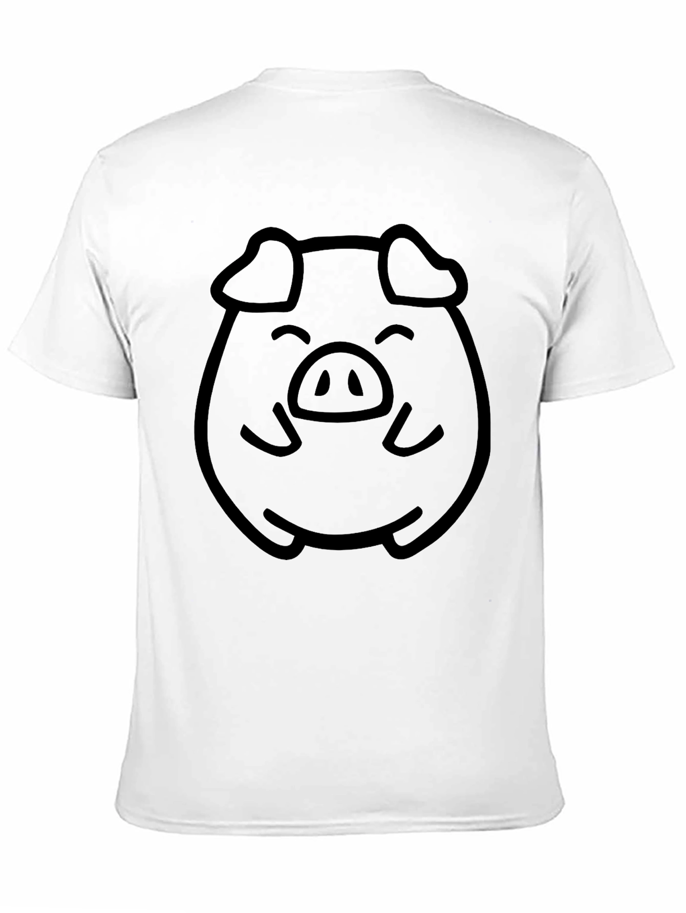 Cute Pig Face Graphic Tee - Unisex Black T-Shirt