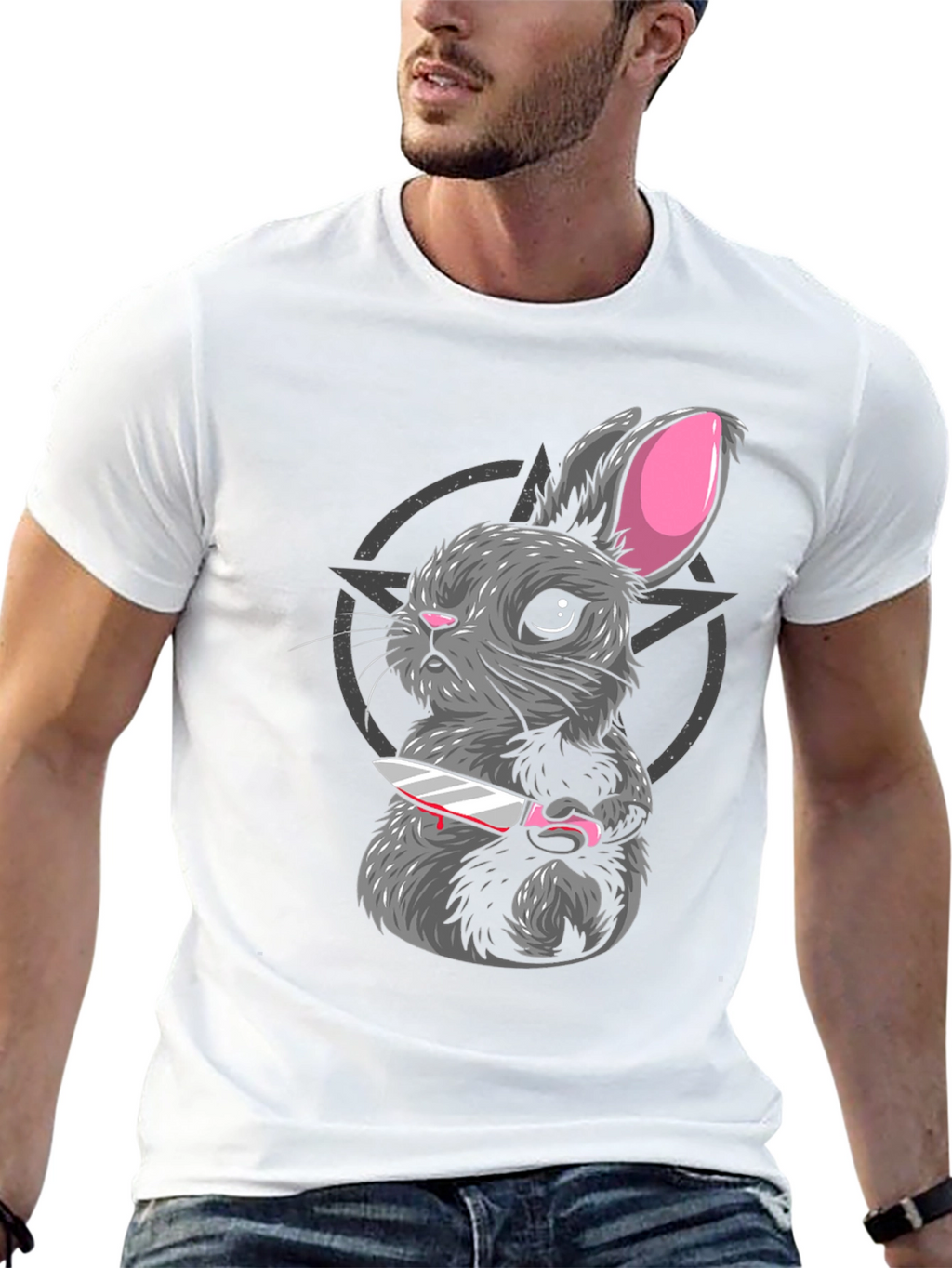 Creepy Cute Rabbit Graphic Tee