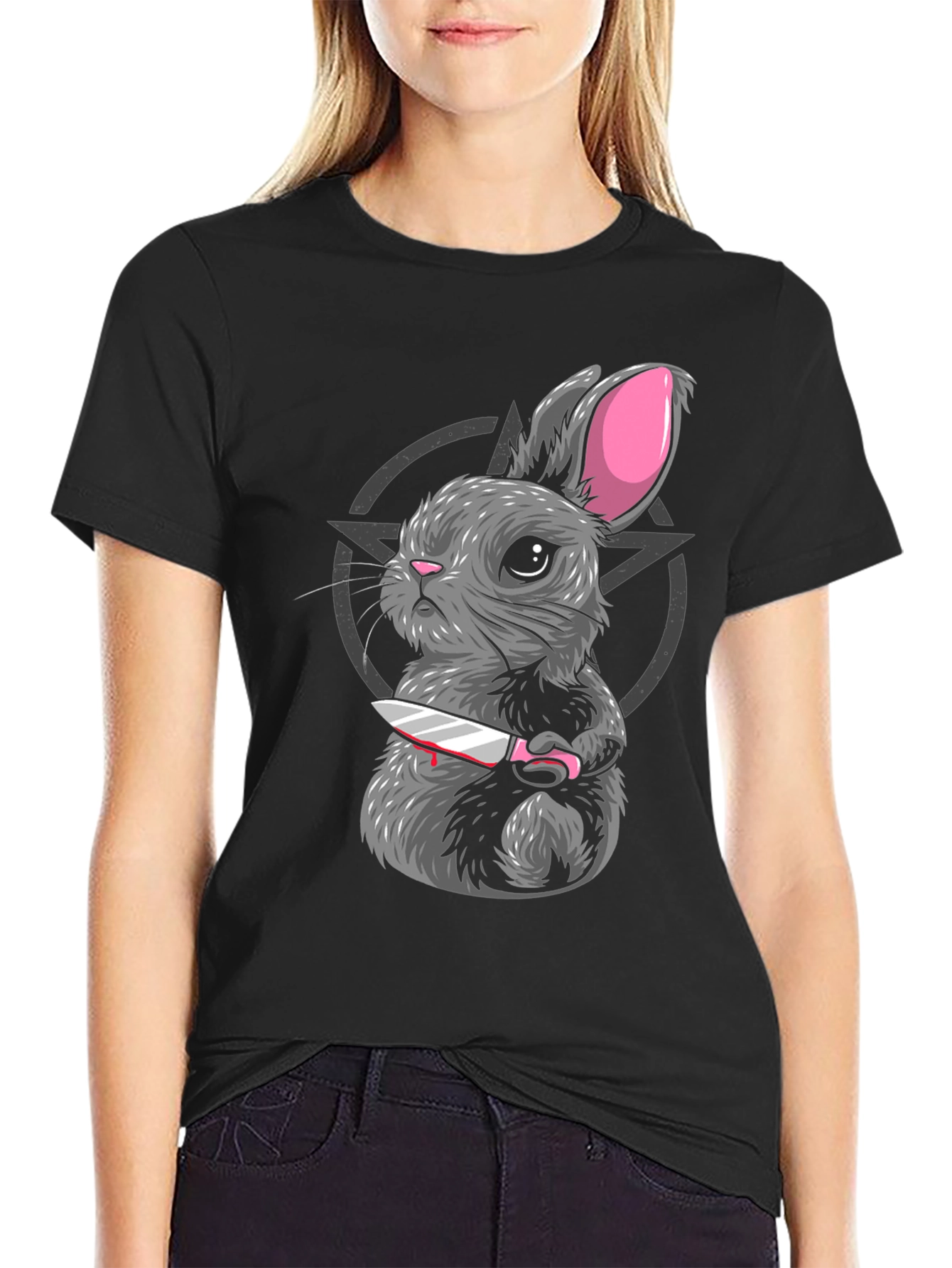 Creepy Cute Rabbit Graphic Tee
