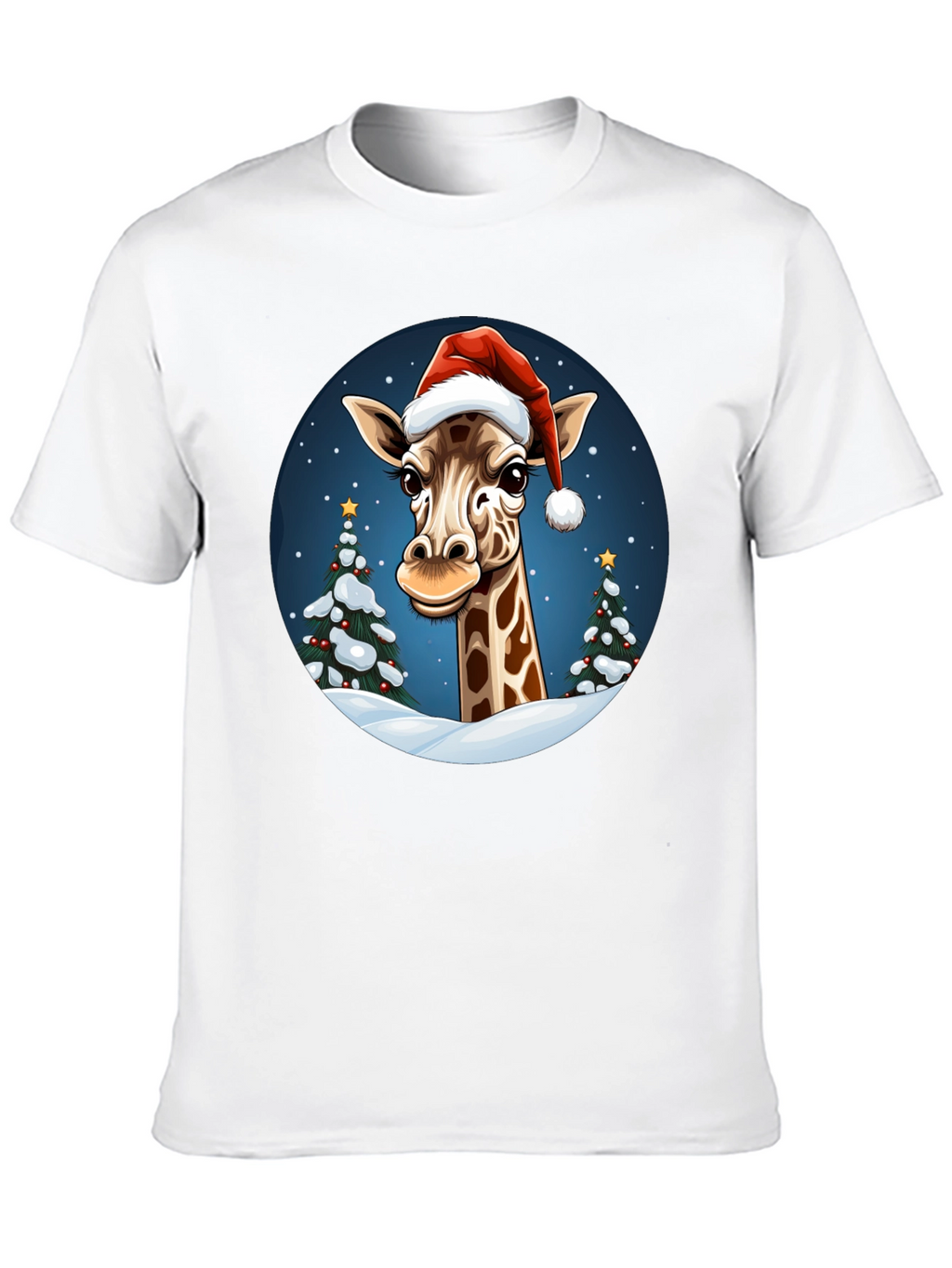 Festive Giraffe Christmas T-Shirt