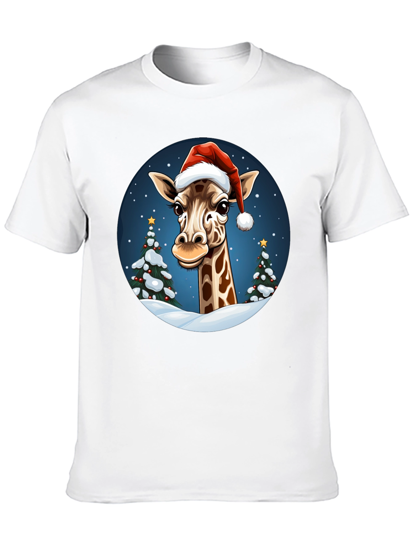 Festive Giraffe Christmas T-Shirt