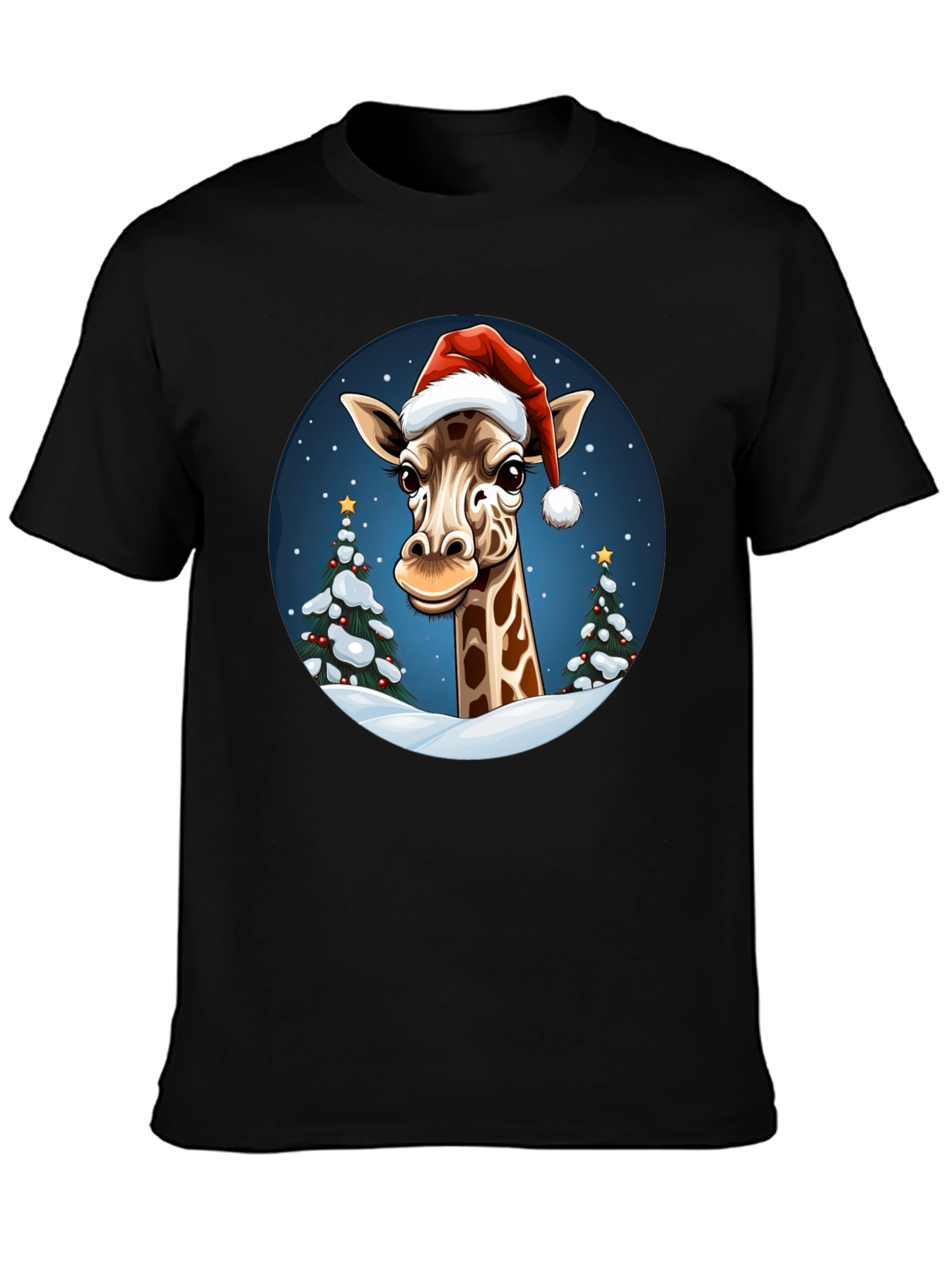 Festive Giraffe Christmas T-Shirt