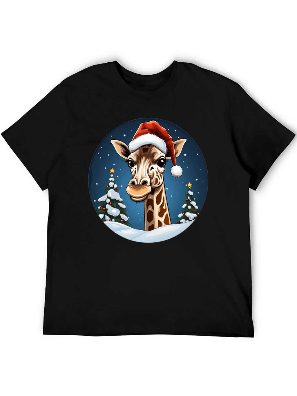 Festive Giraffe Christmas T-Shirt