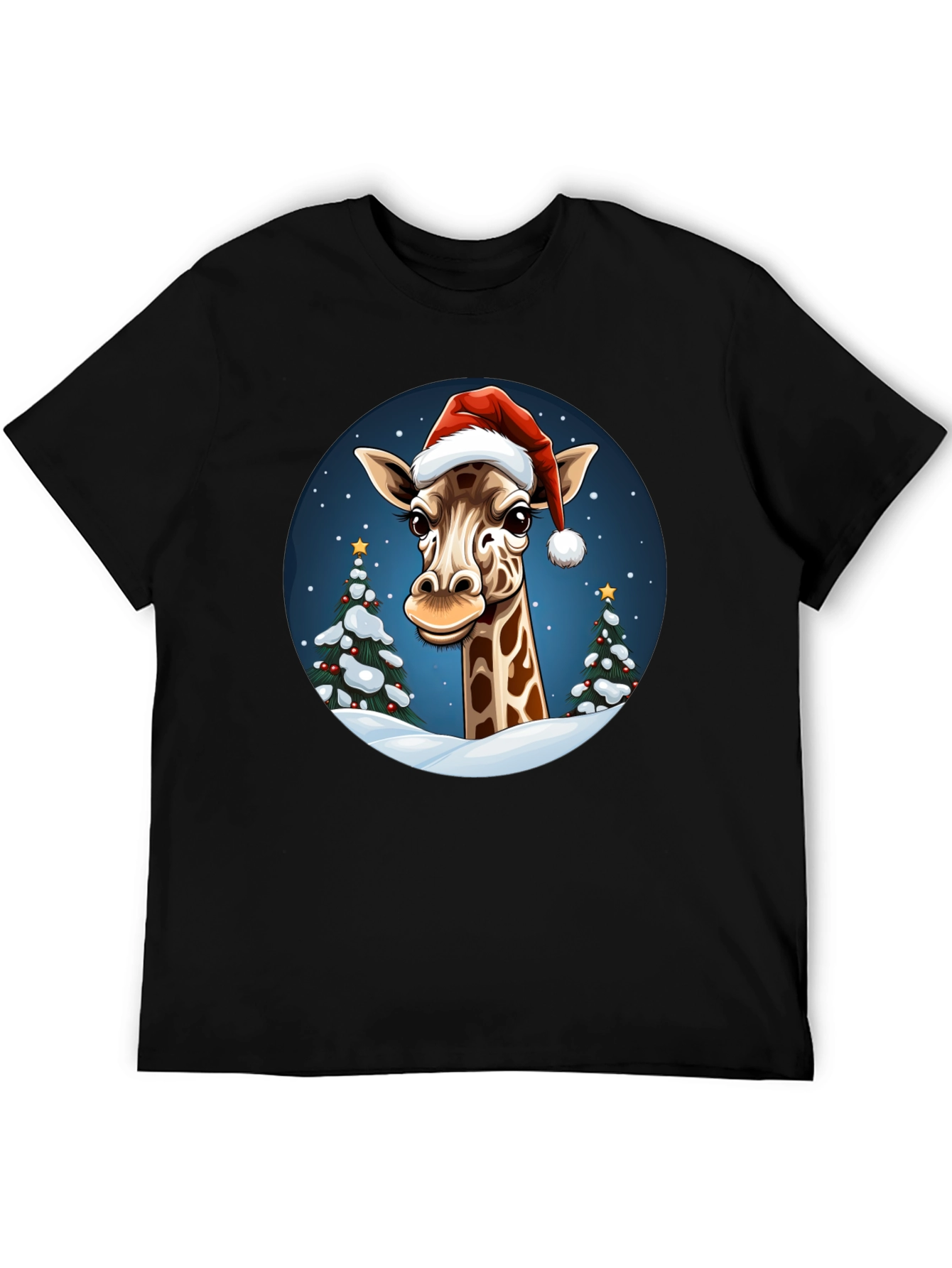 Festive Giraffe Christmas T-Shirt