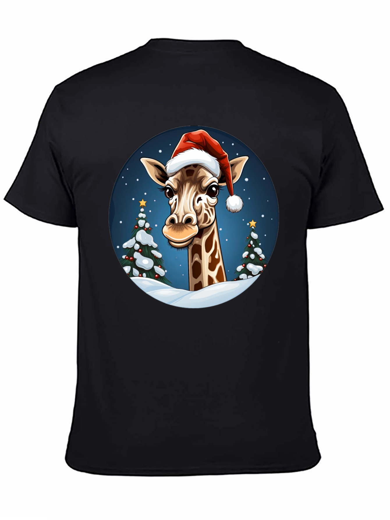 Festive Giraffe Christmas T-Shirt