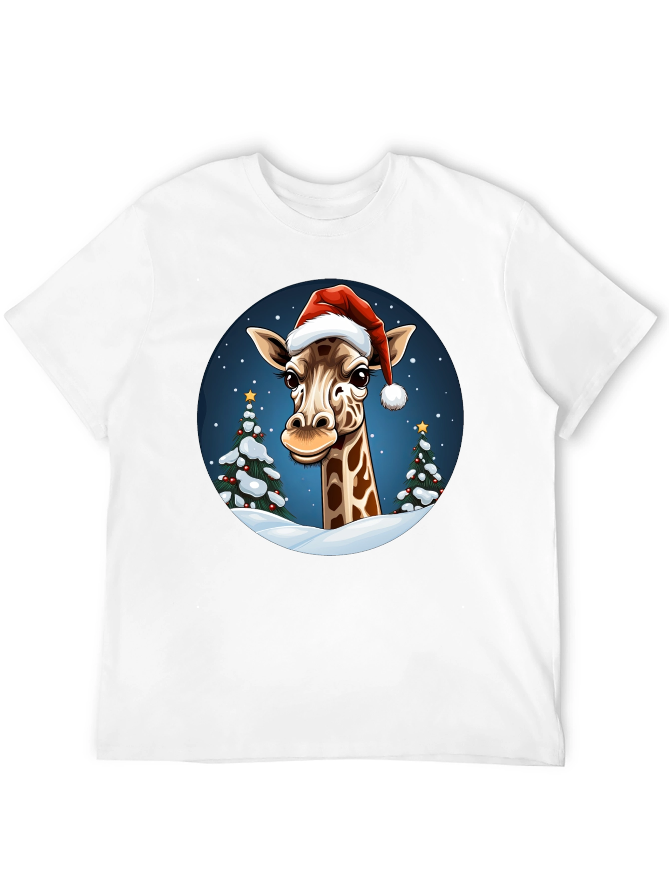 Festive Giraffe Christmas T-Shirt
