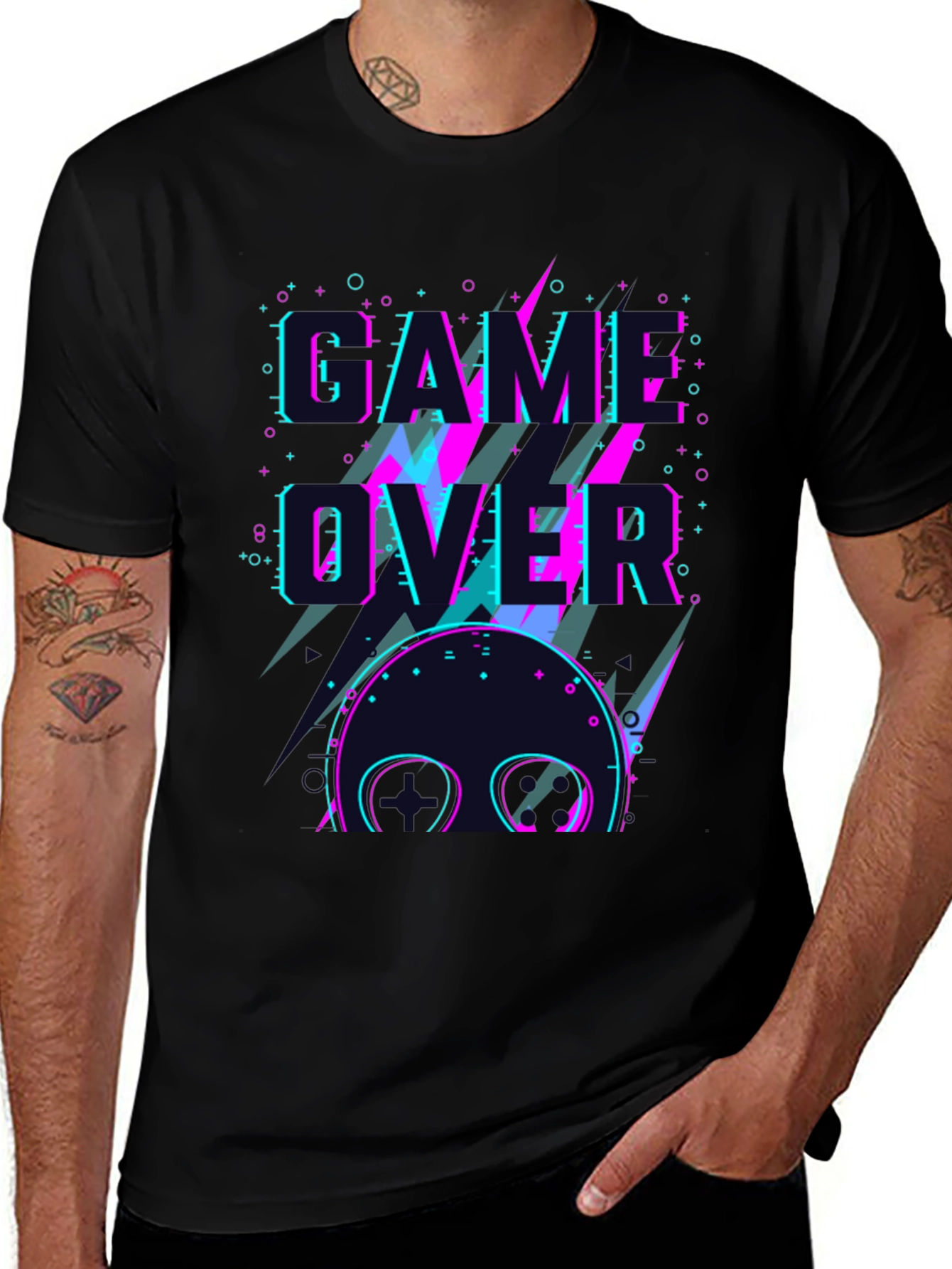 Game Over Graphic Tee - Retro Gamer Style
