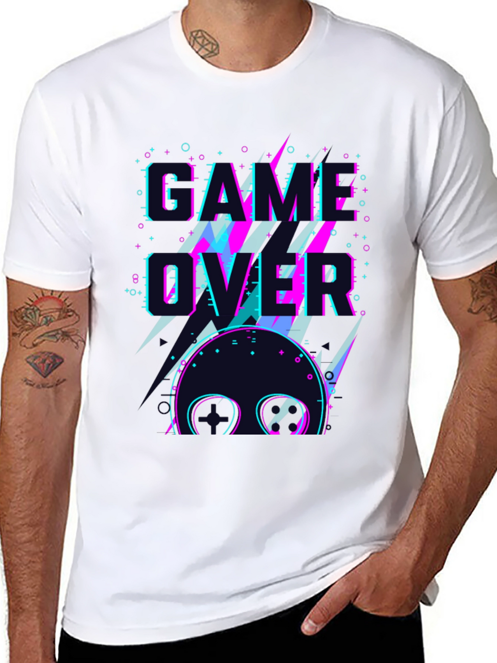 Game Over Graphic Tee - Retro Gamer Style