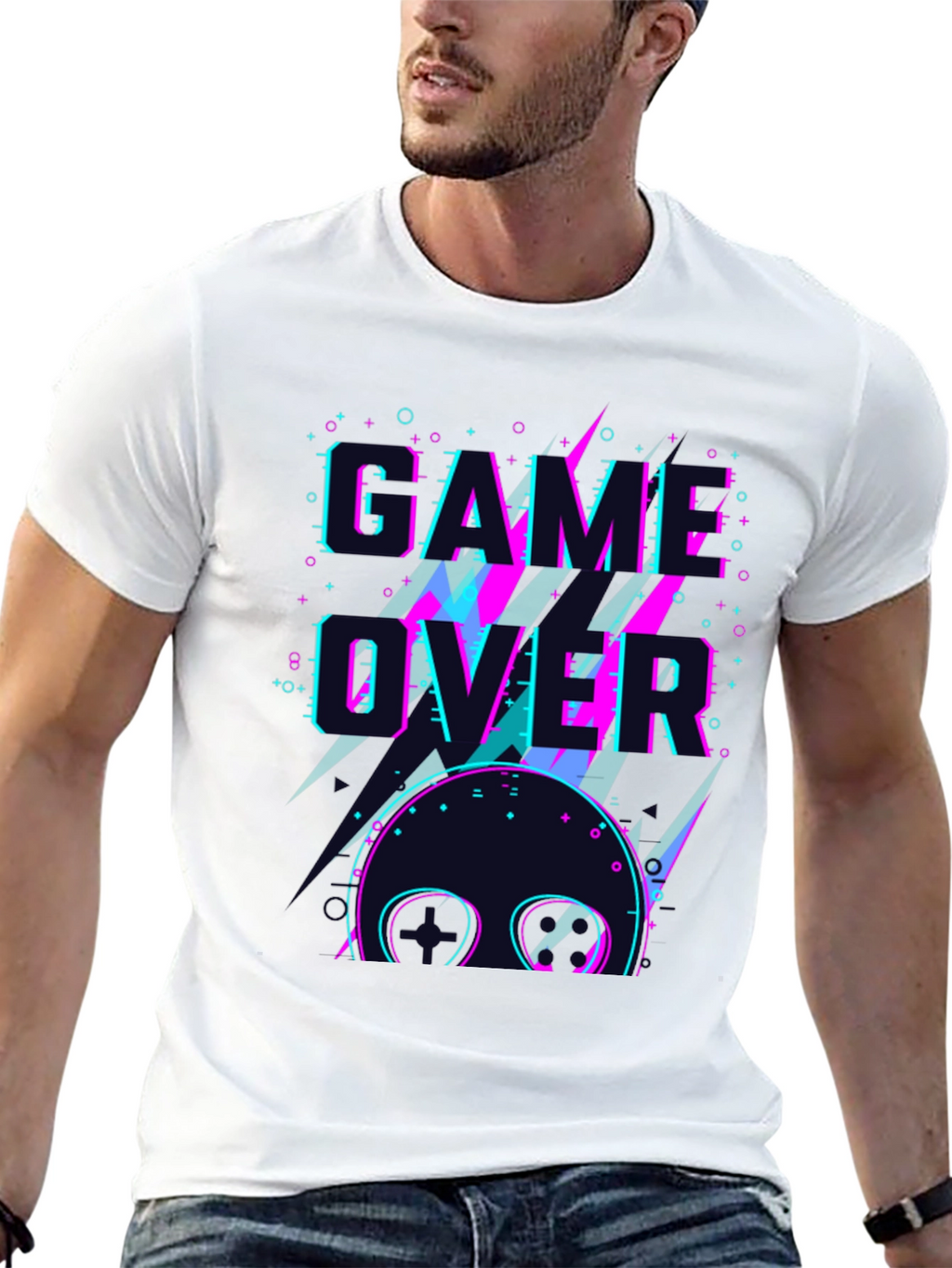 Game Over Graphic Tee - Retro Gamer Style