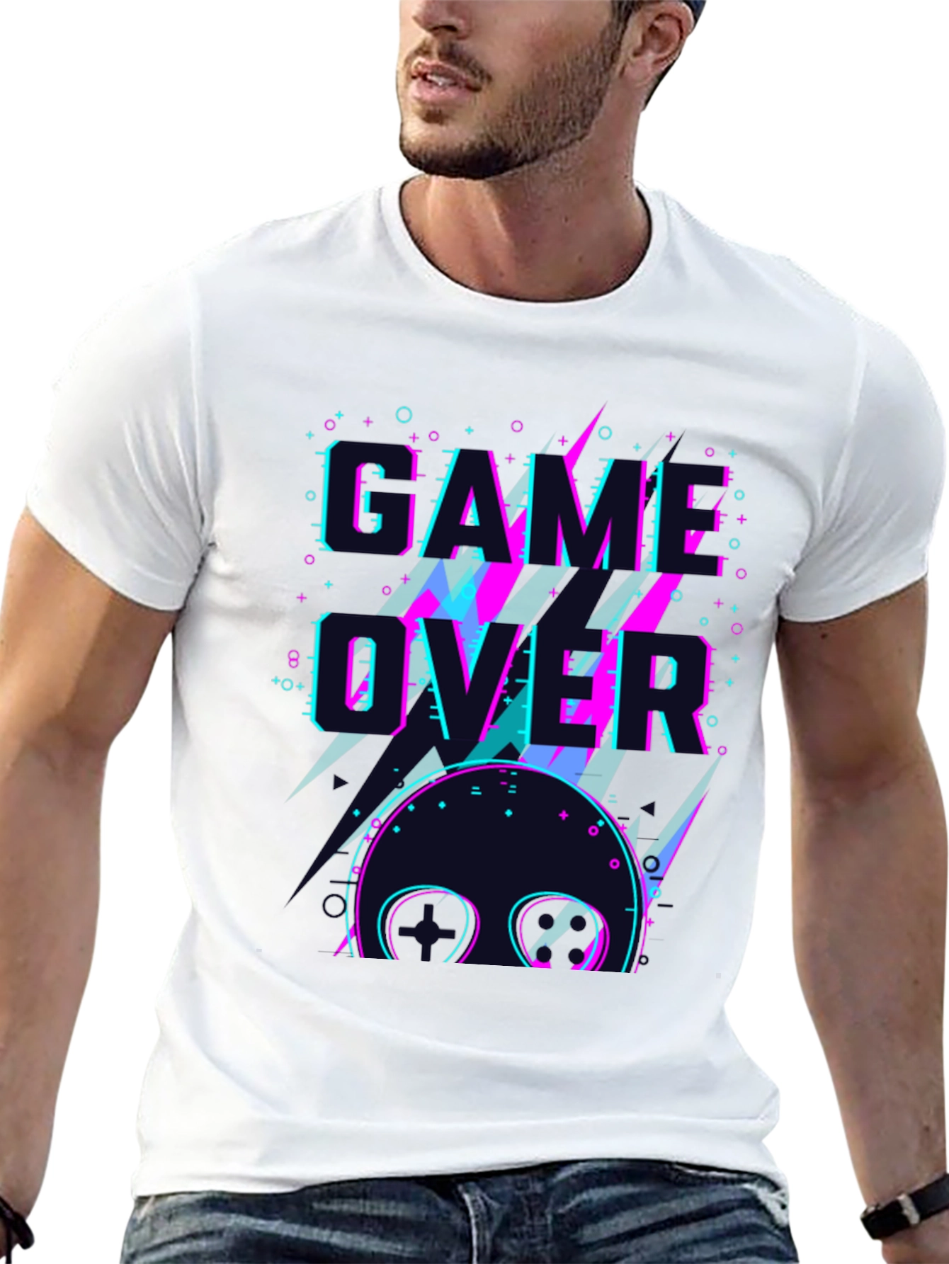 Game Over Graphic Tee - Retro Gamer Style
