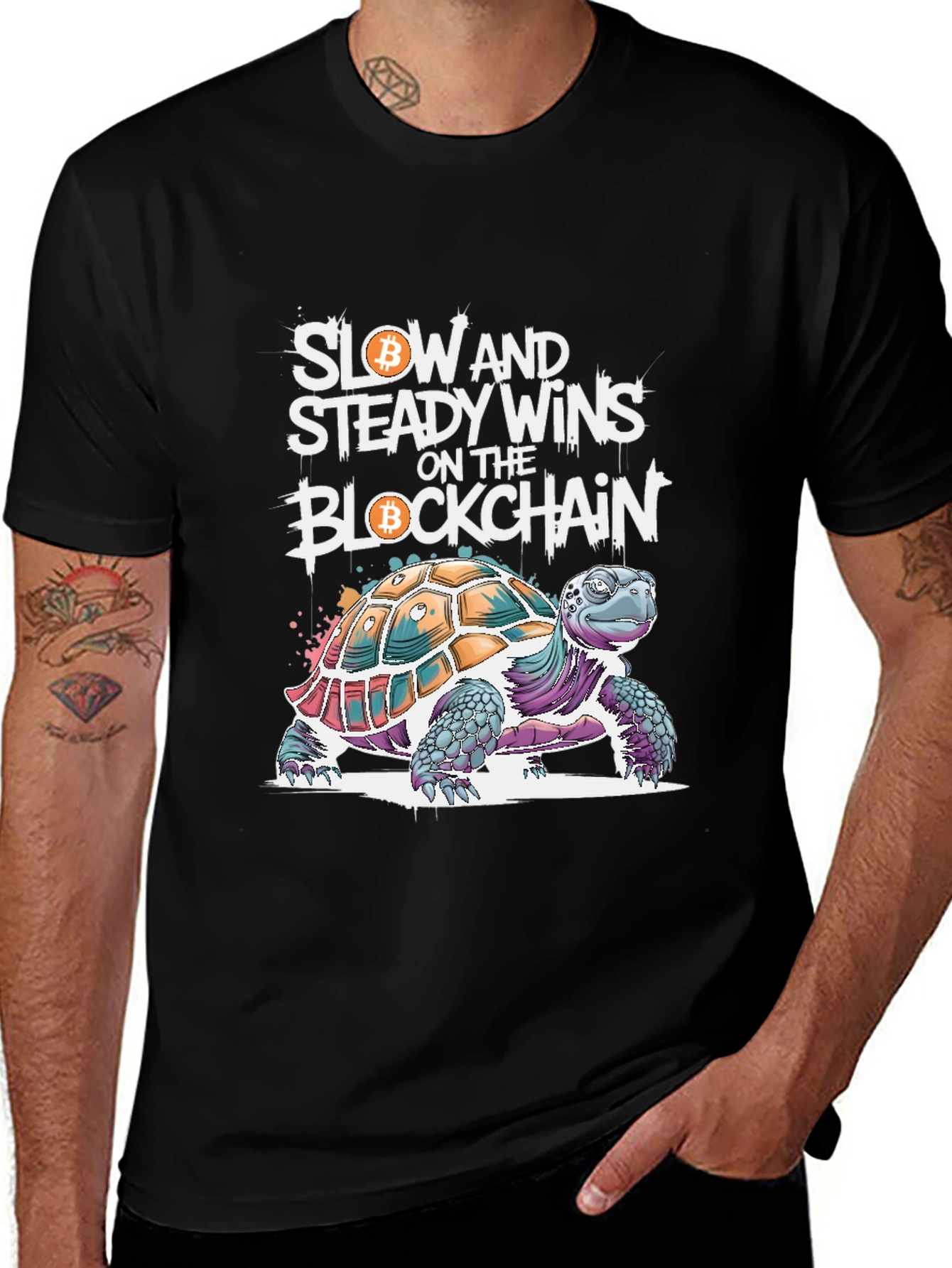 Bitcoin Blockchain Turtle T-Shirt
