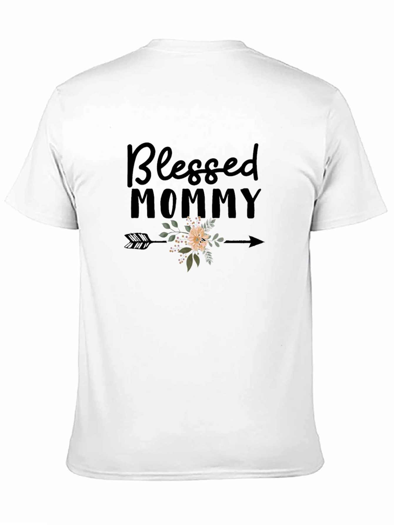 Blessed Mommy Graphic Tee - Black