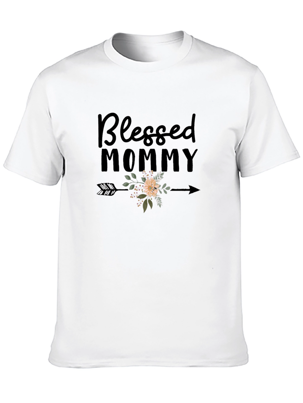 Blessed Mommy Graphic Tee - Black