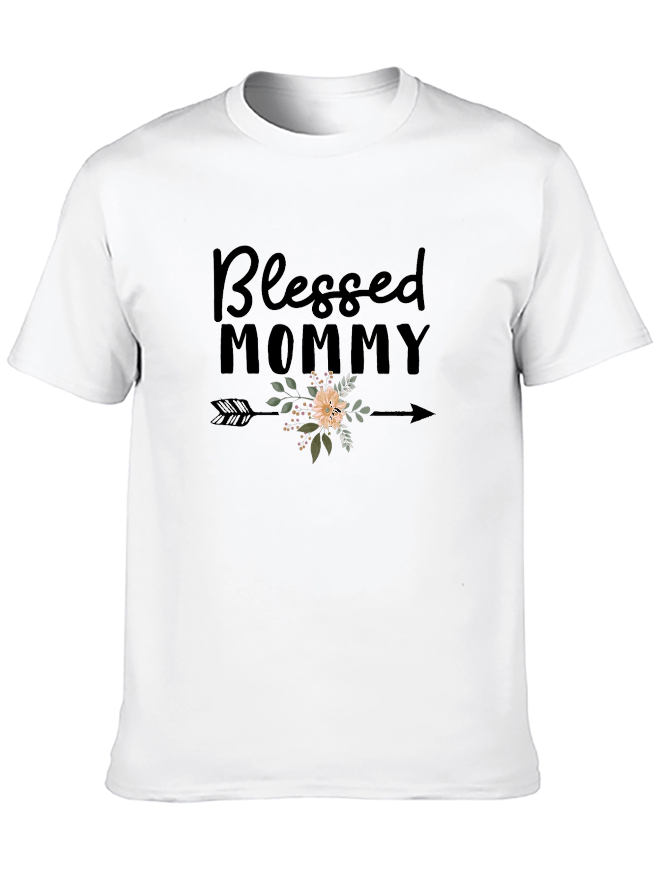 Blessed Mommy Graphic Tee - Black
