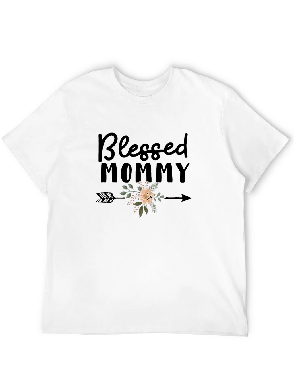 Blessed Mommy Graphic Tee - Black