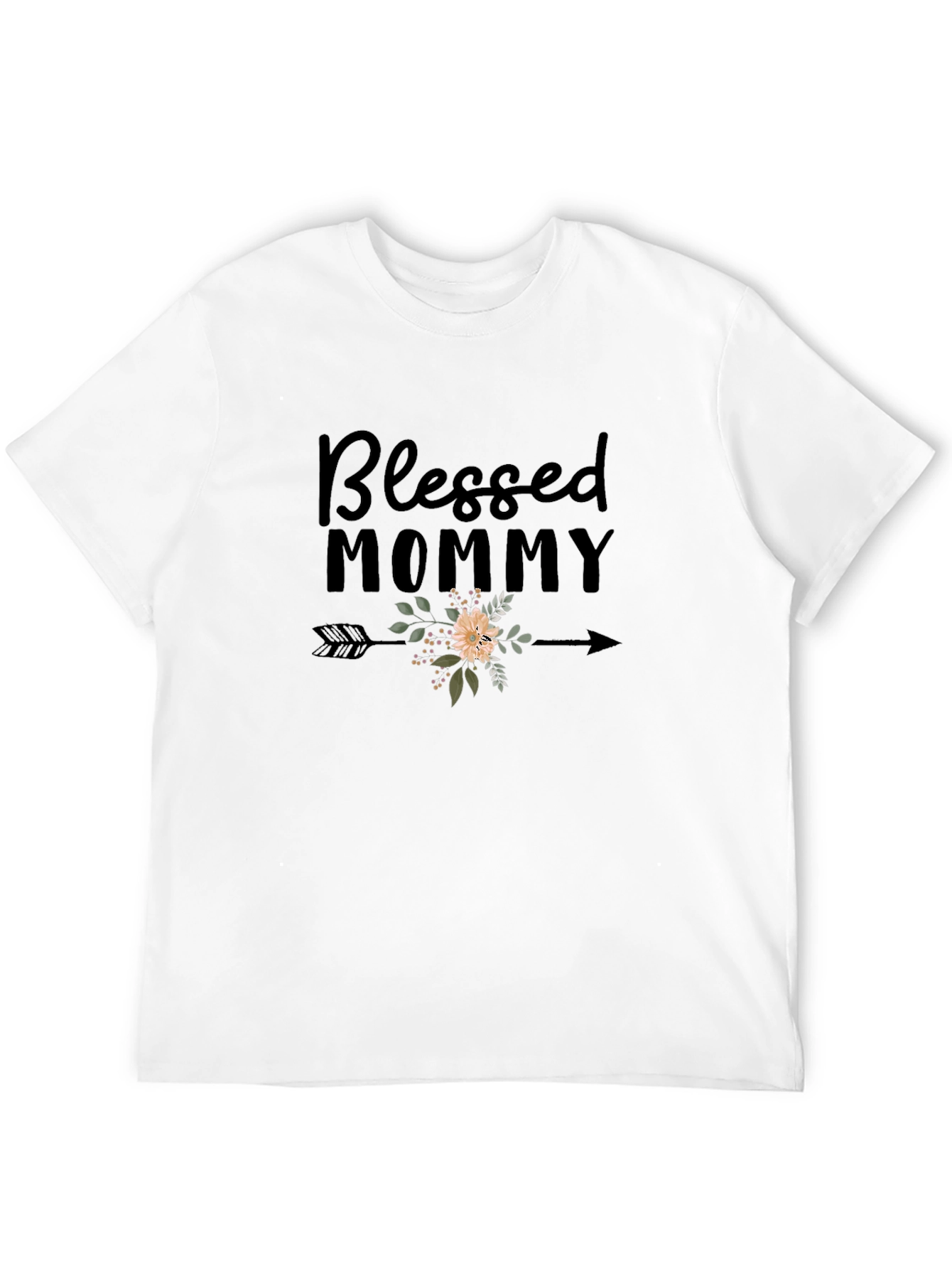 Blessed Mommy Graphic Tee - Black