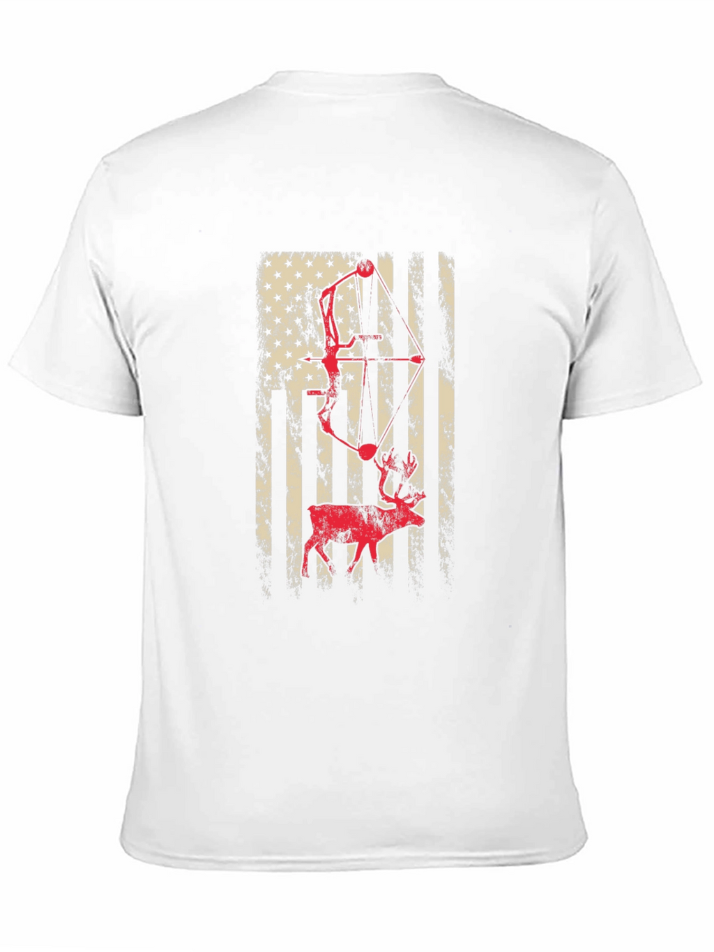 American Flag Bow Hunting Deer T-Shirt