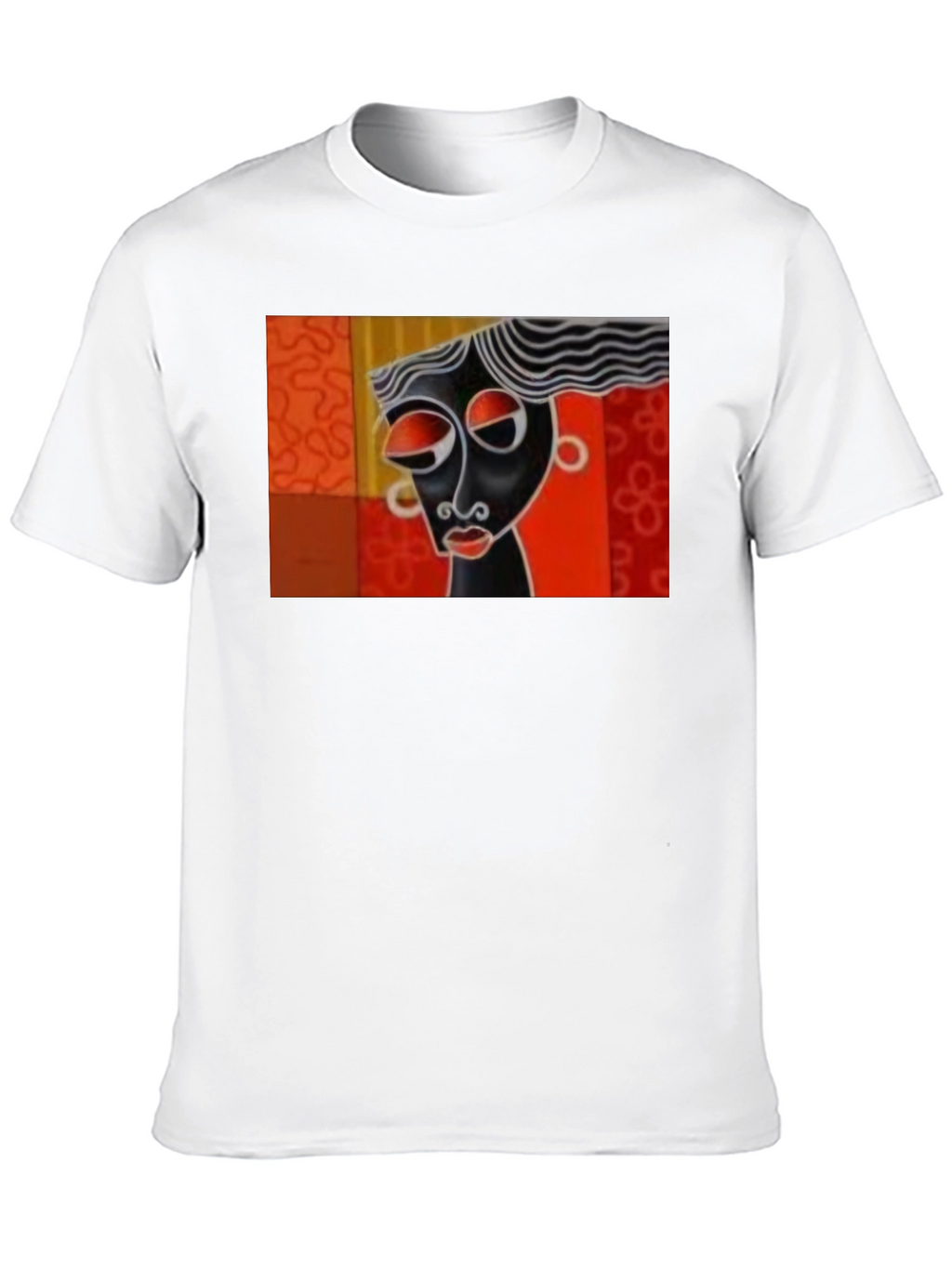 Abstract Art Graphic Tee - Black