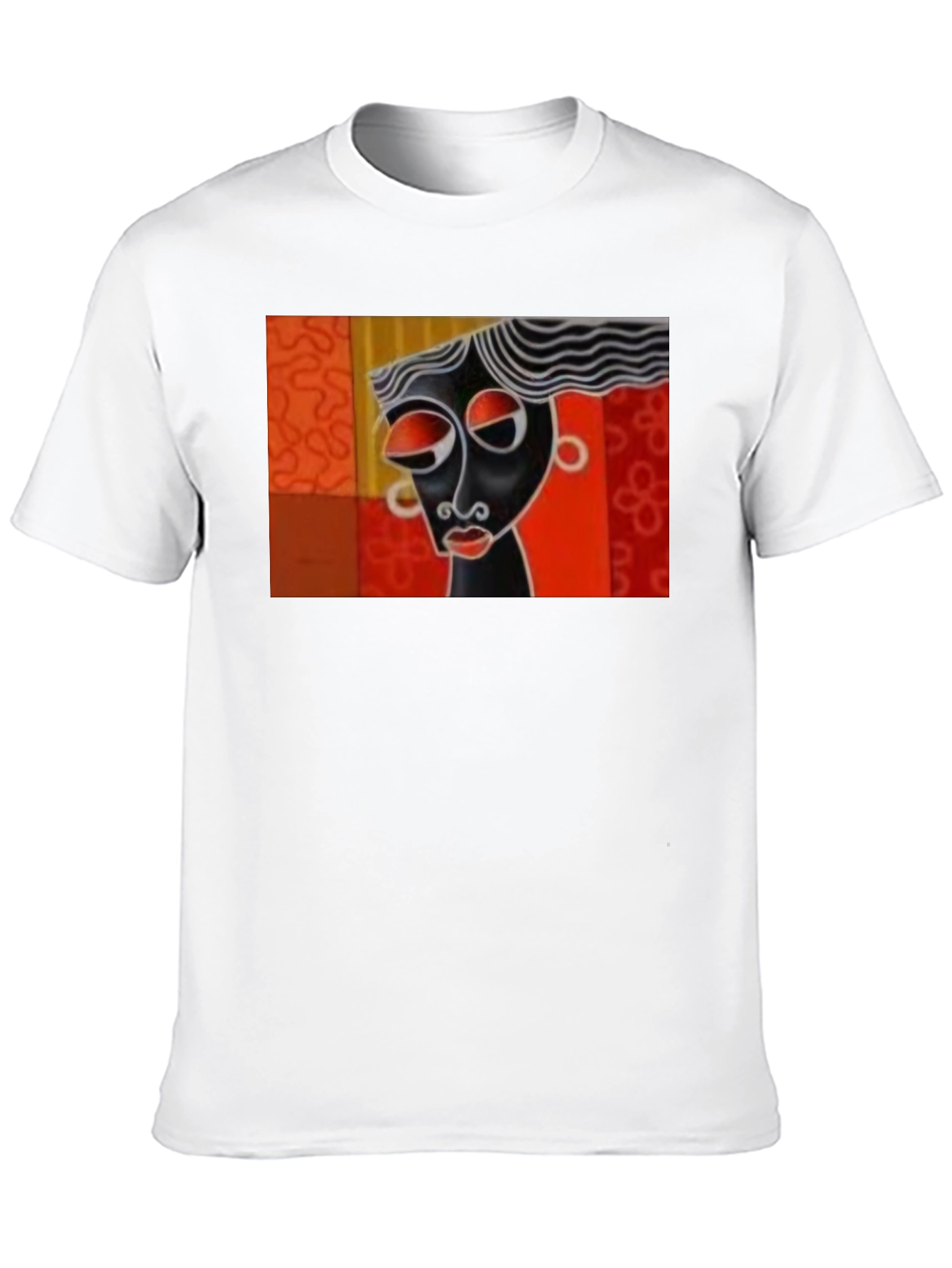 Abstract Art Graphic Tee - Black