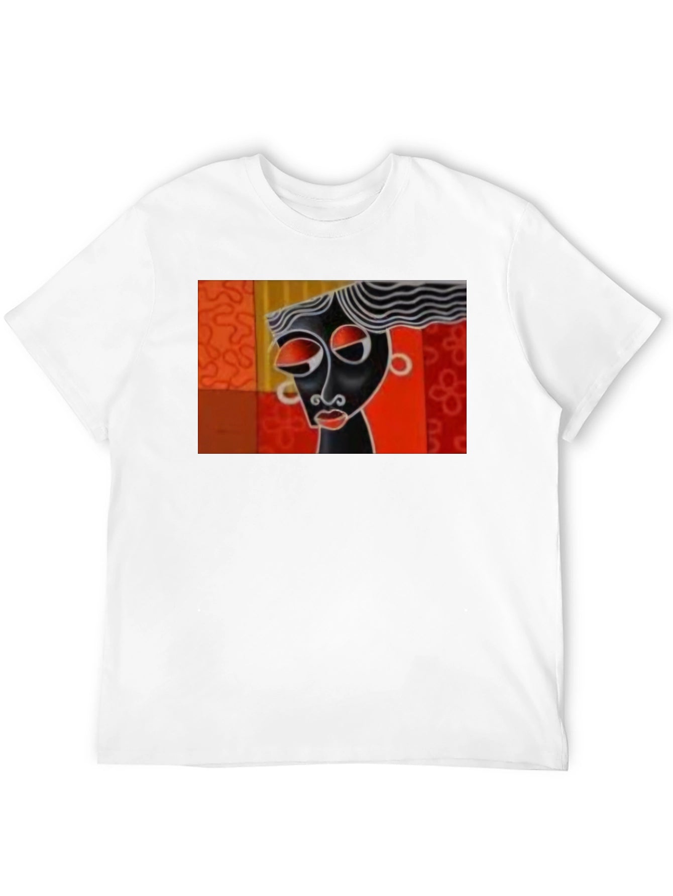 Abstract Art Graphic Tee - Black