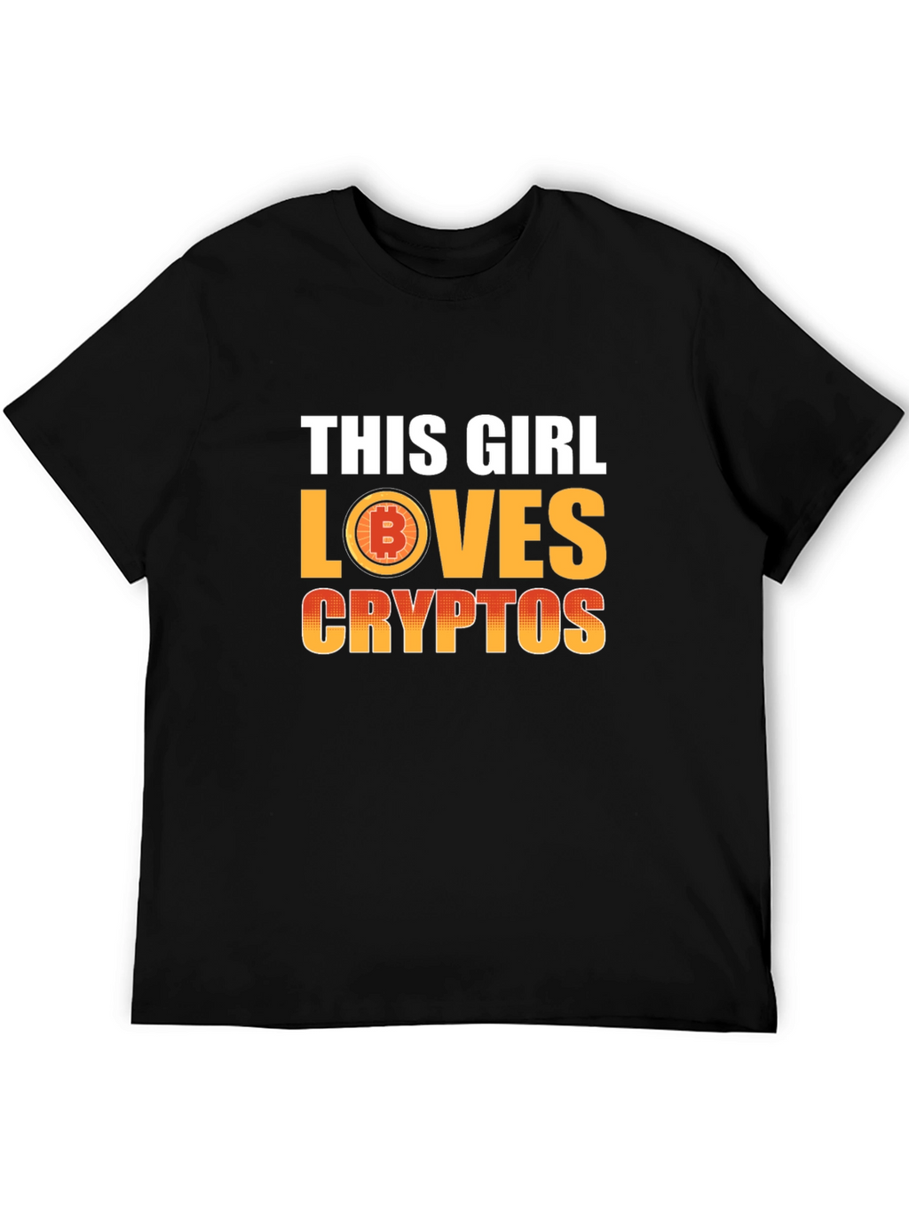This Girl Loves Cryptos T-Shirt - Bitcoin Fan