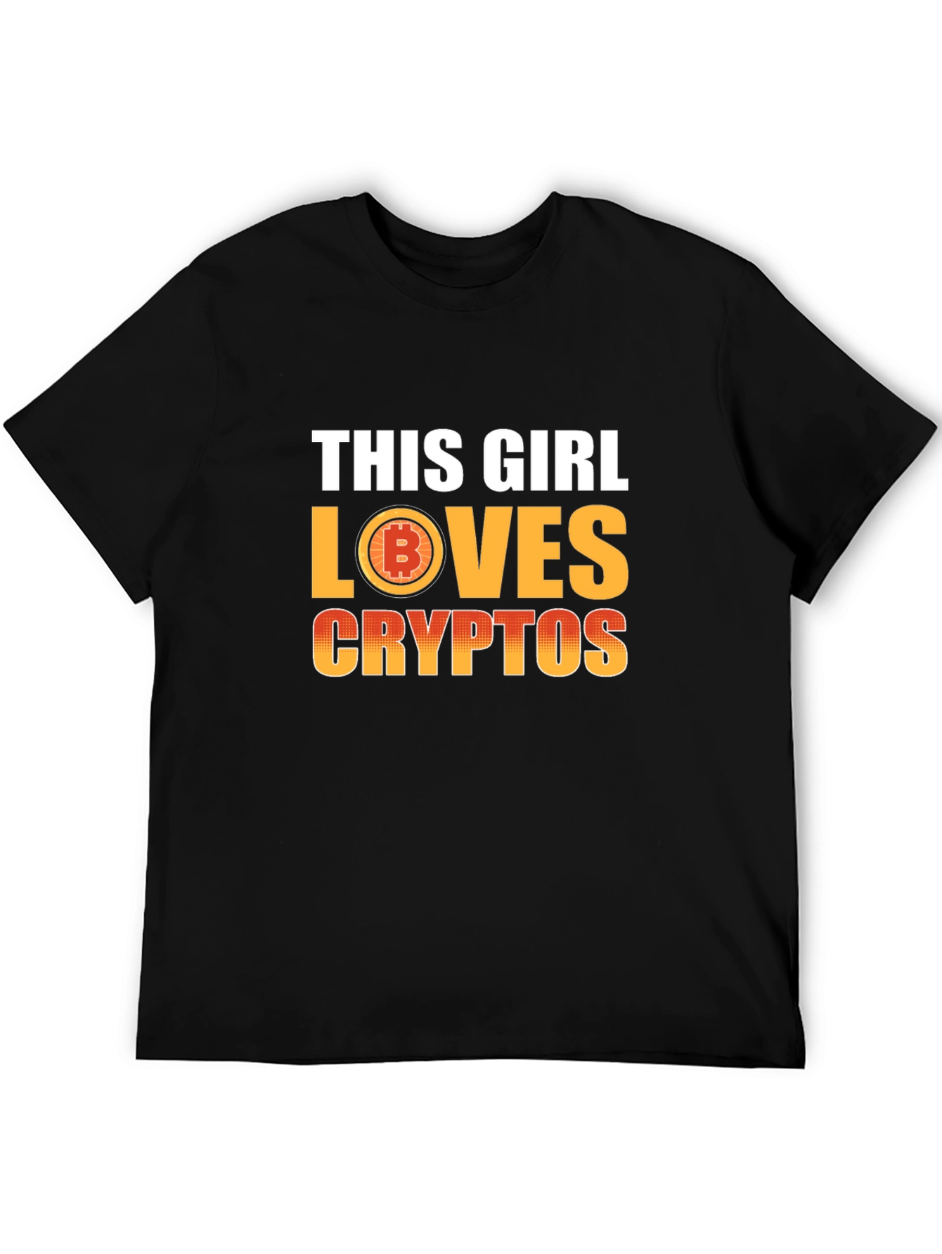 This Girl Loves Cryptos T-Shirt - Bitcoin Fan