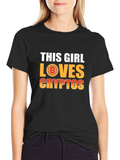 This Girl Loves Cryptos T-Shirt - Bitcoin Fan