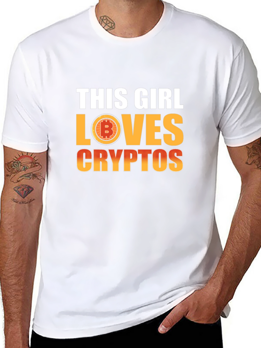 This Girl Loves Cryptos T-Shirt - Bitcoin Fan