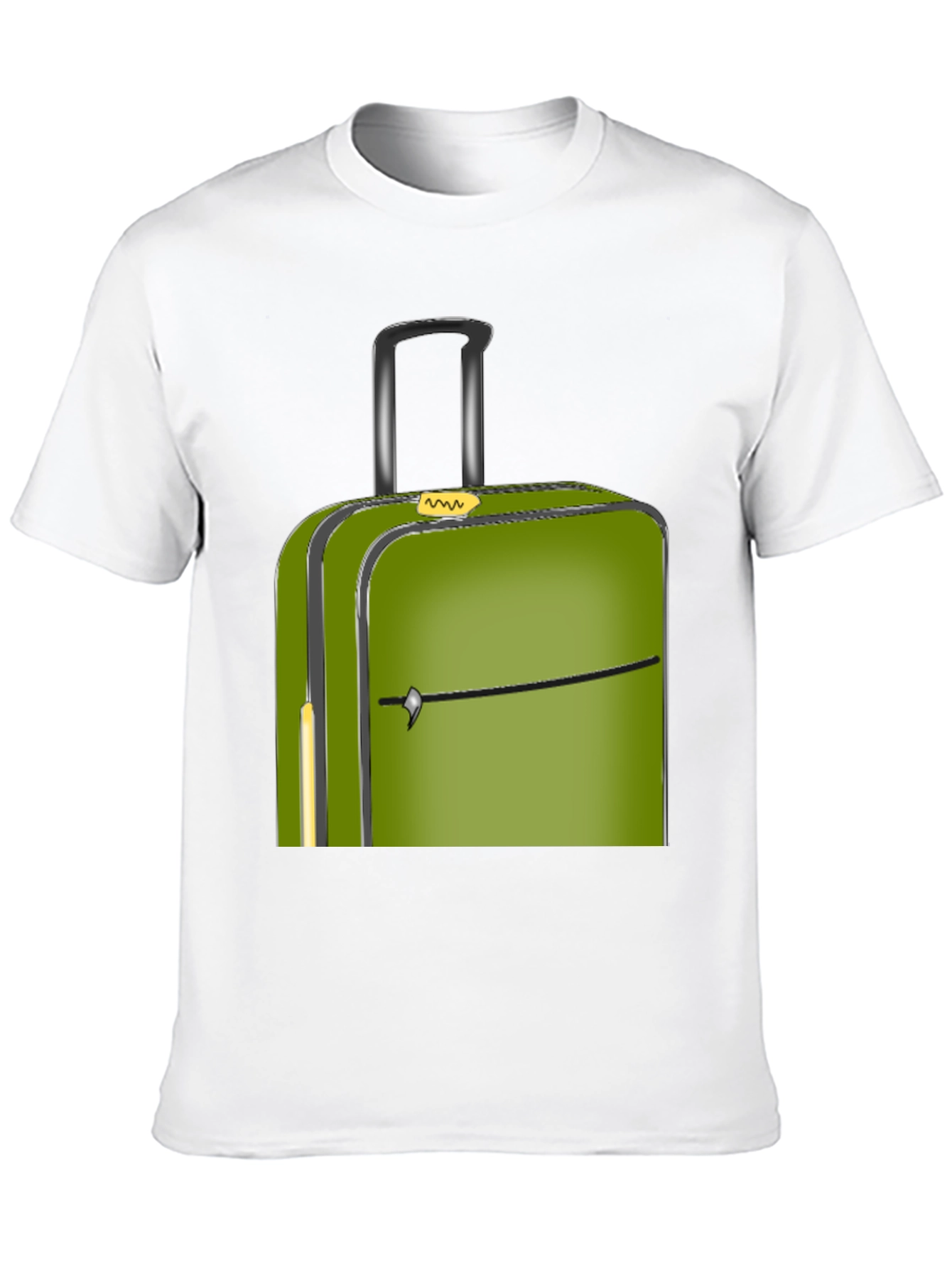 Green Suitcase Graphic Tee - Travel Ready Style!