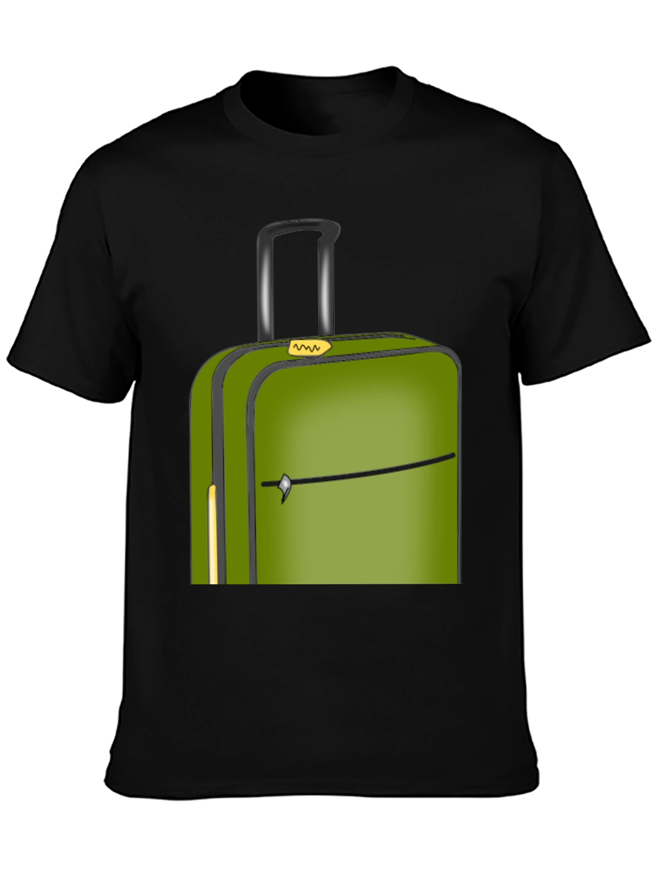 Green Suitcase Graphic Tee - Travel Ready Style!