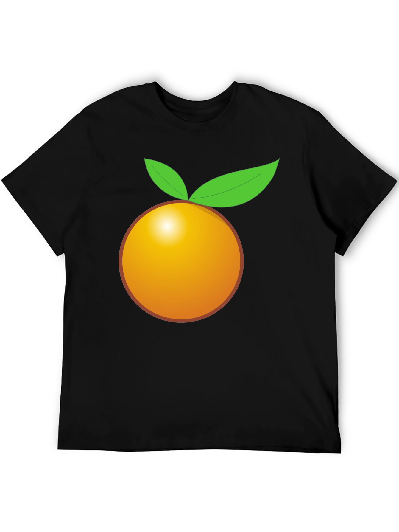 Orange Graphic Tee - Bold Black T-Shirt