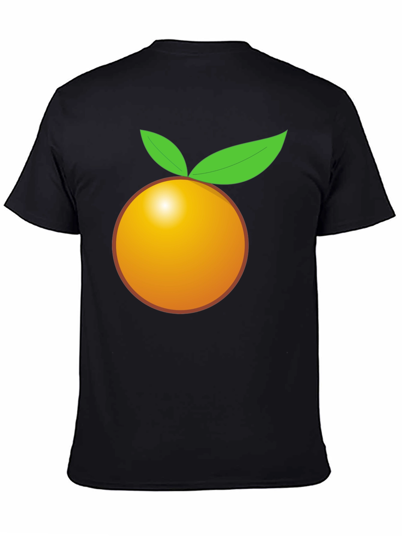 Orange Graphic Tee - Bold Black T-Shirt