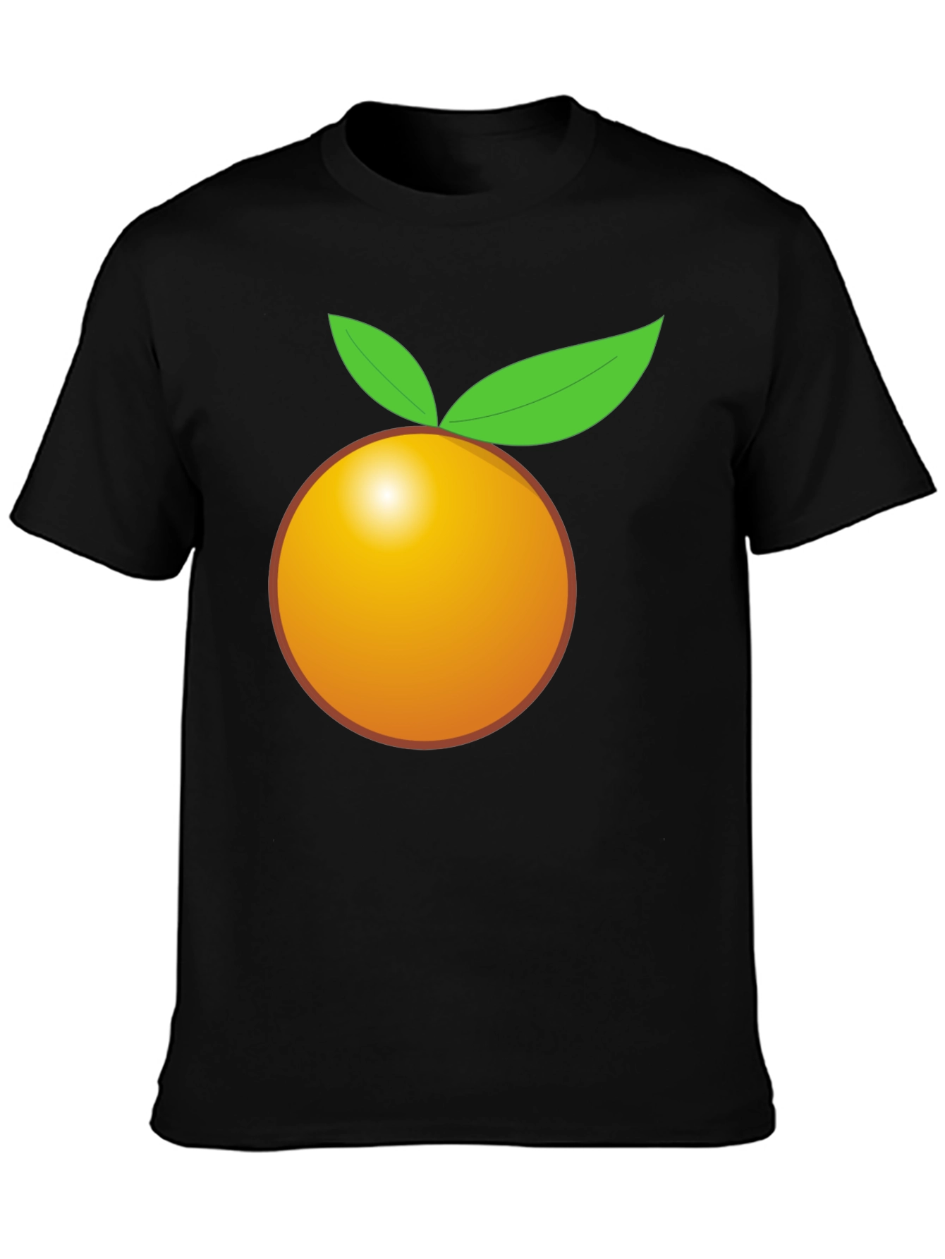 Orange Graphic Tee - Bold Black T-Shirt