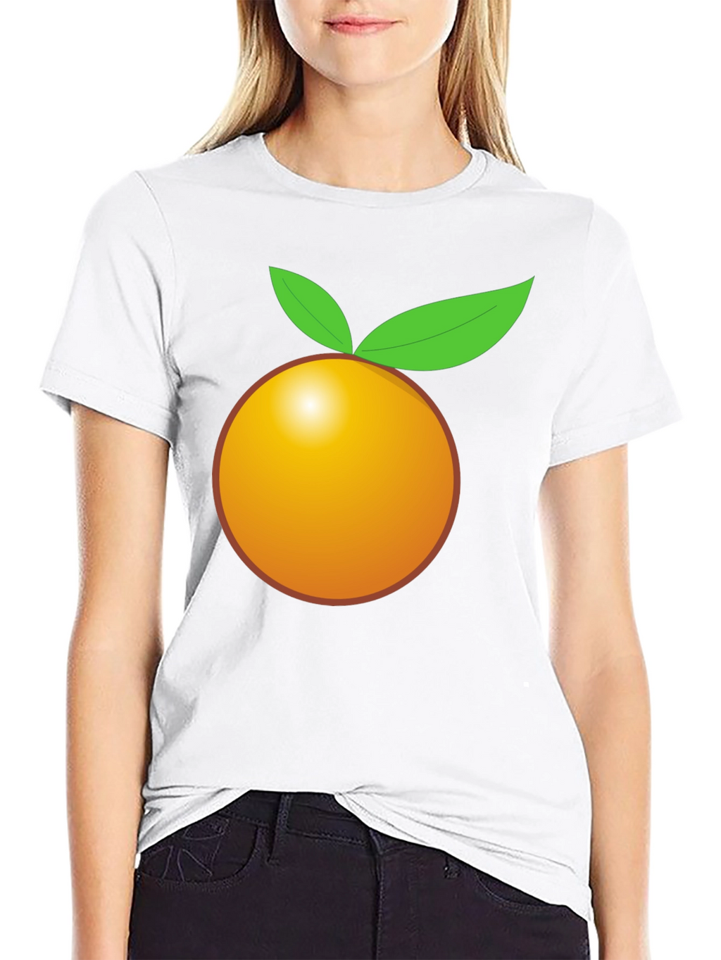 Orange Graphic Tee - Bold Black T-Shirt