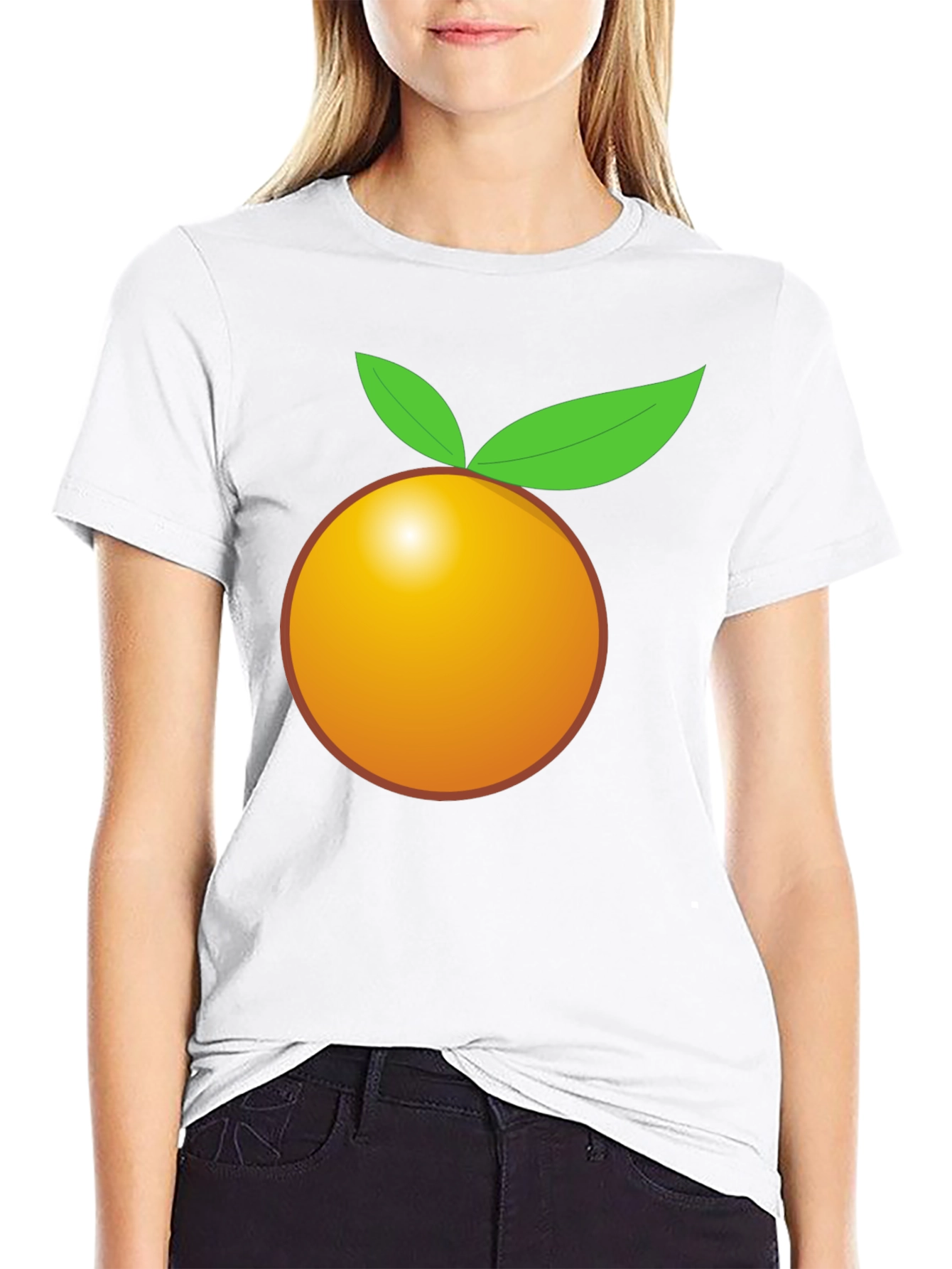 Orange Graphic Tee - Bold Black T-Shirt