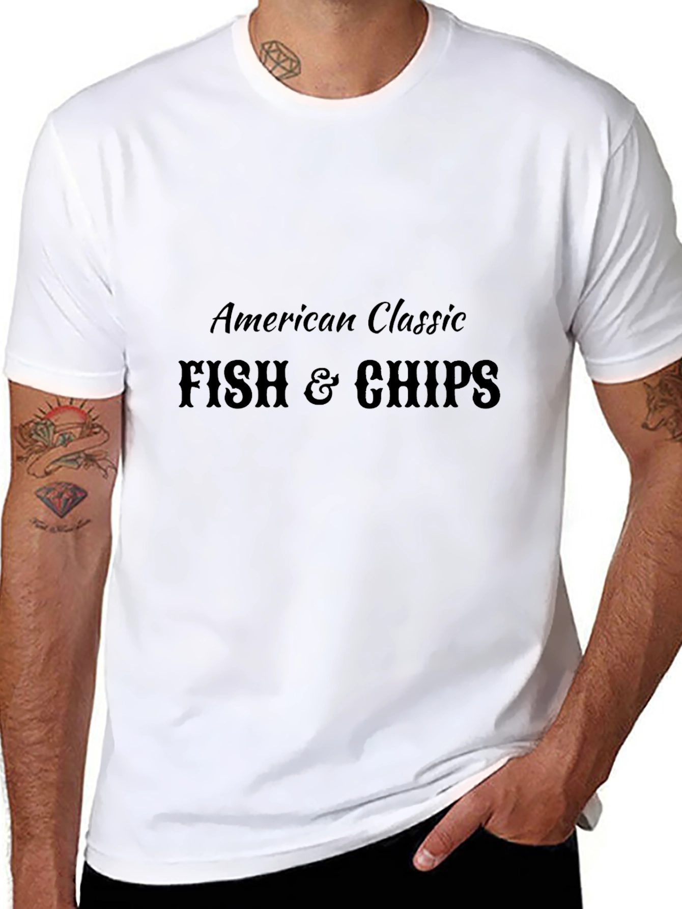 American Classic Fish & Chips Graphic T-Shirt