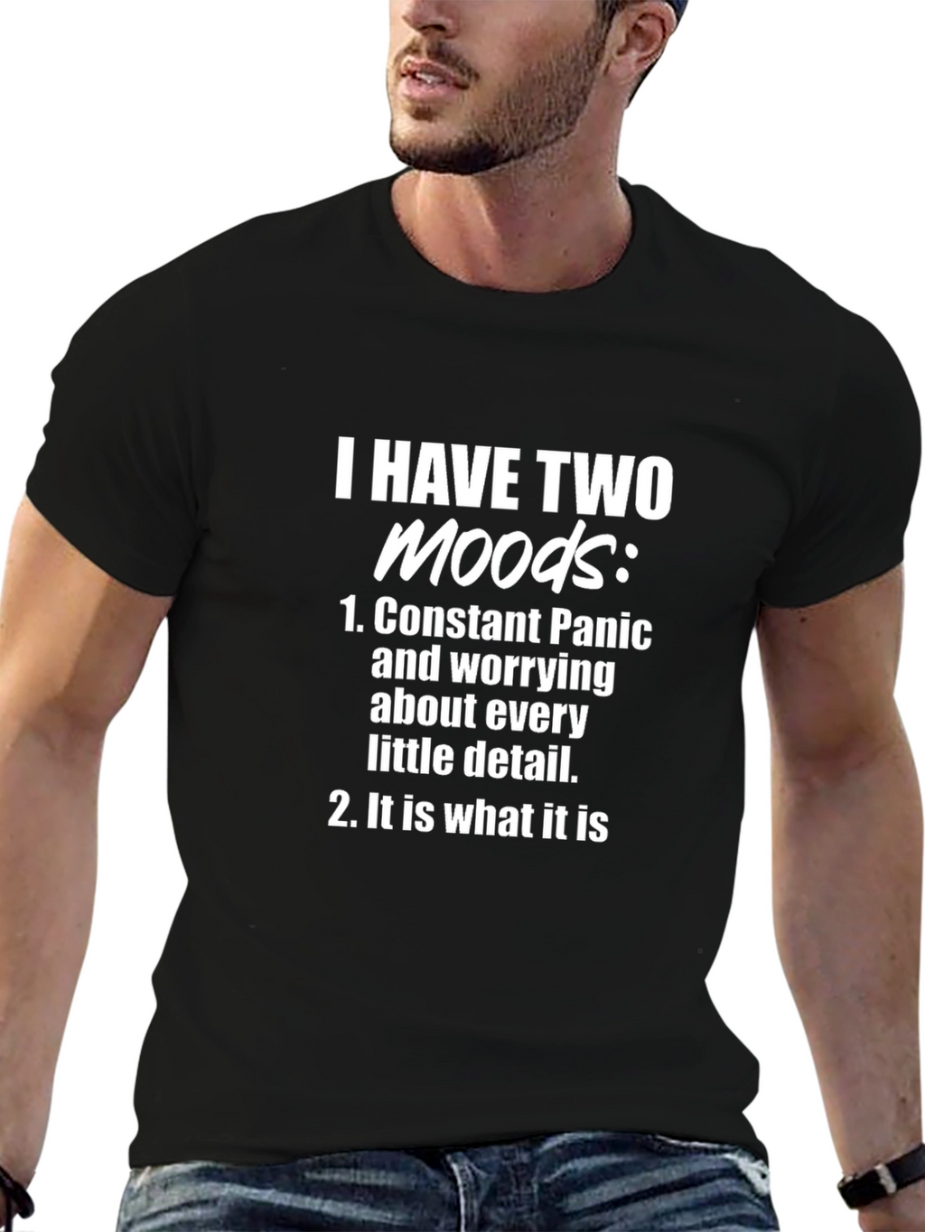 Two Moods Graphic Tee - Funny Slogan Shirt