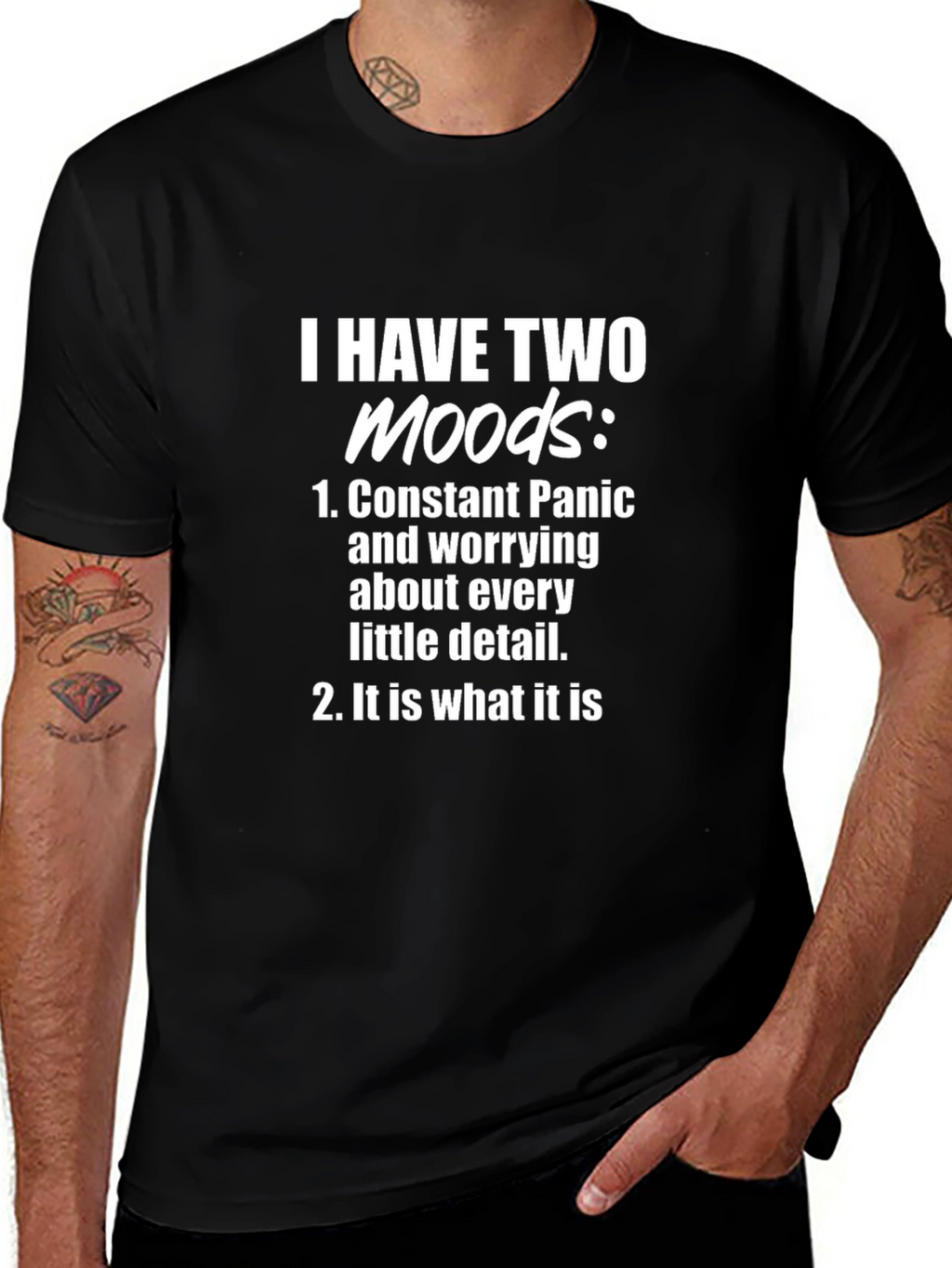Two Moods Graphic Tee - Funny Slogan Shirt