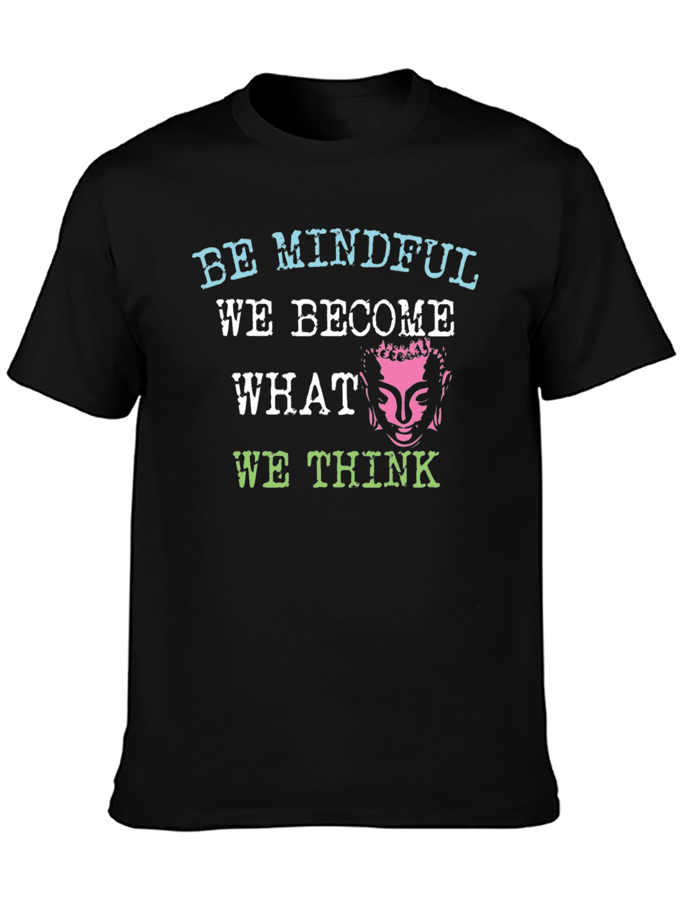 Mindful Buddha Graphic T-Shirt - Black
