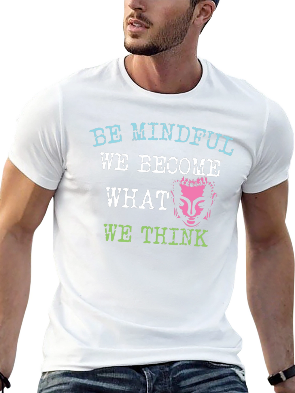 Mindful Buddha Graphic T-Shirt - Black