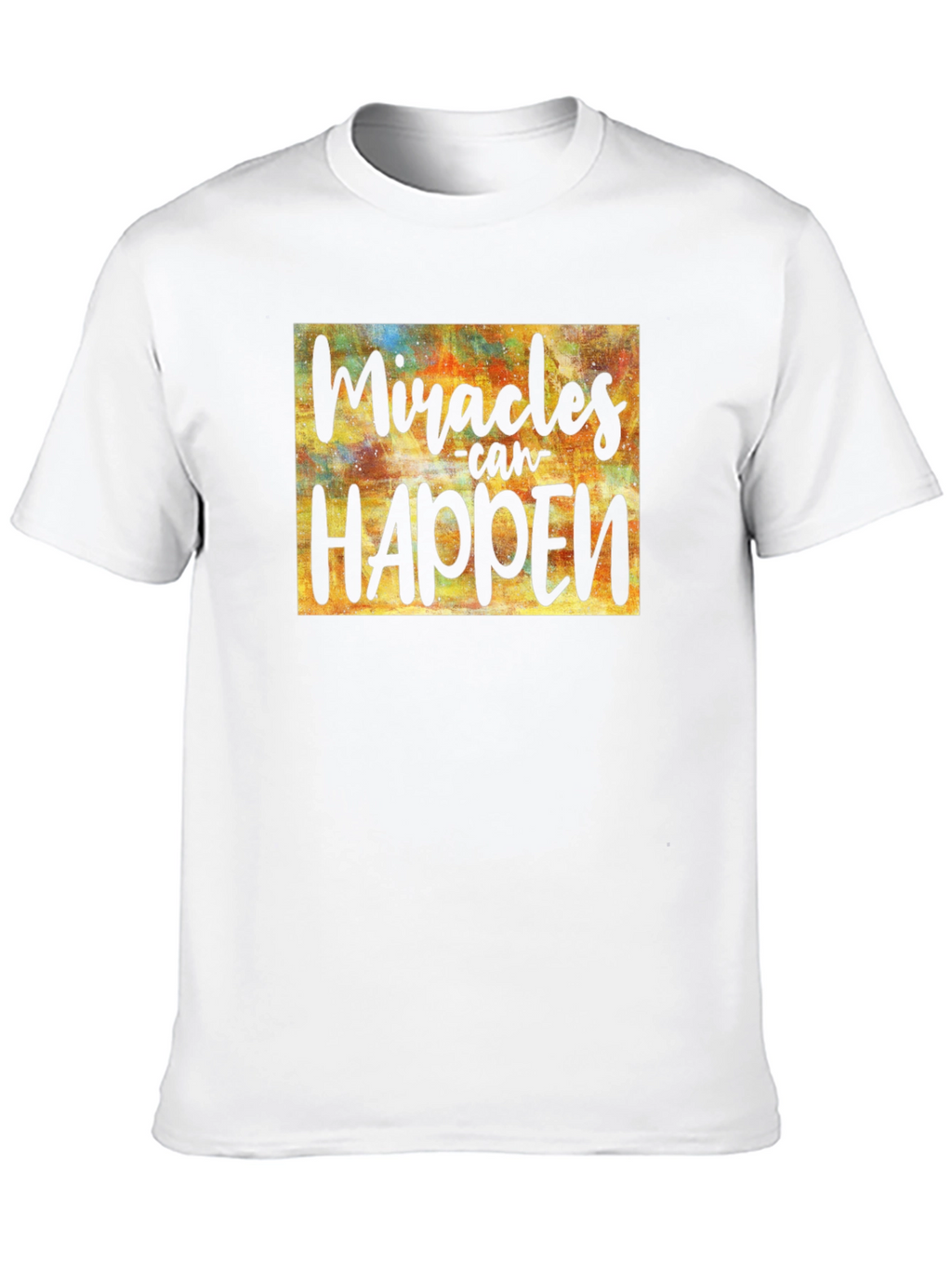 Miracles Can Happen Graphic Tee - Inspirational Black T-Shirt