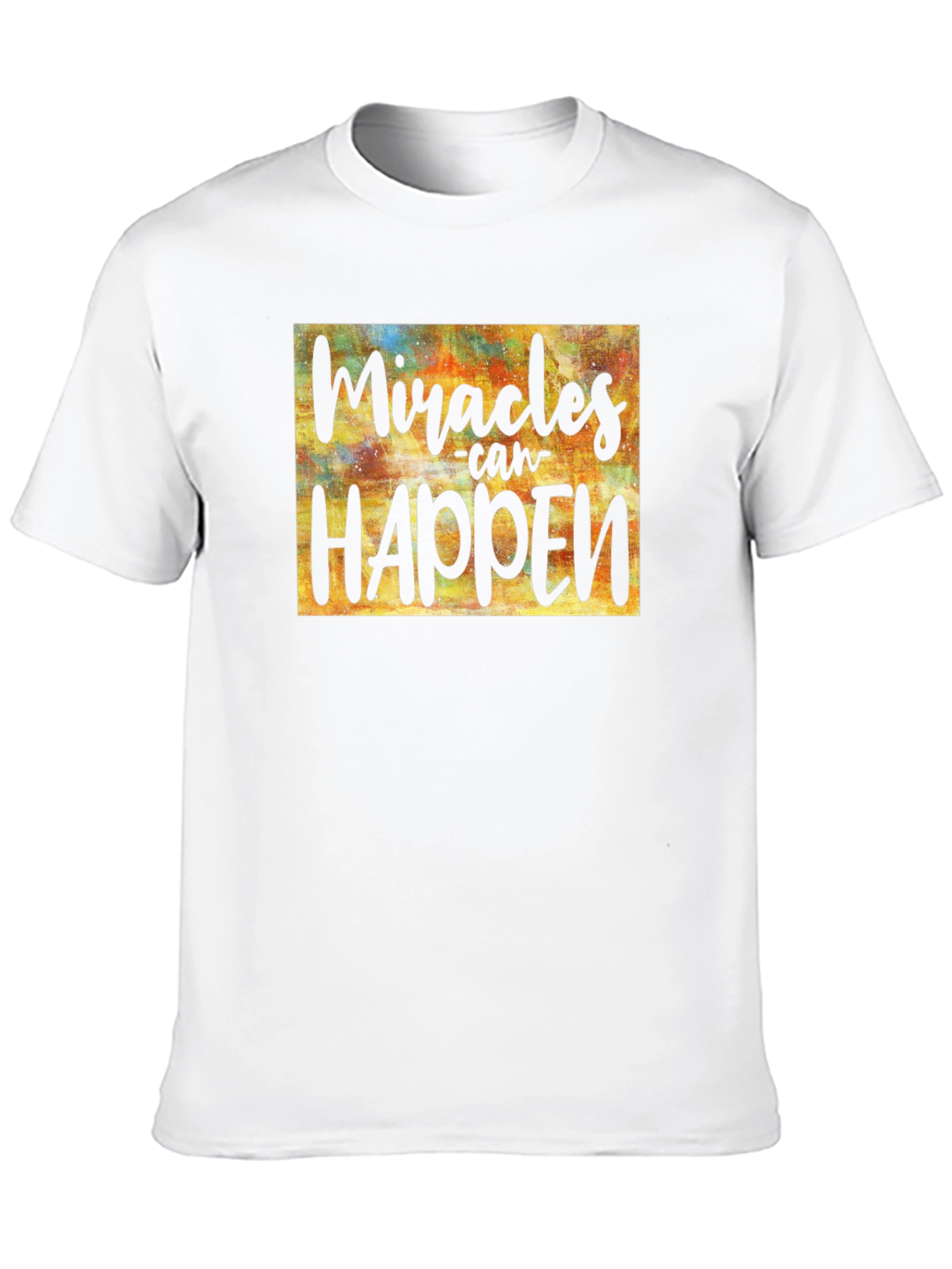 Miracles Can Happen Graphic Tee - Inspirational Black T-Shirt