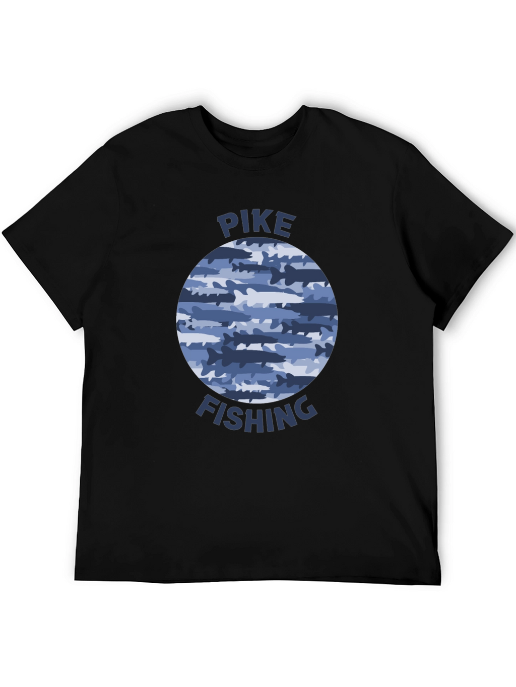 Pike Fishing T-Shirt - Camo Fish Design