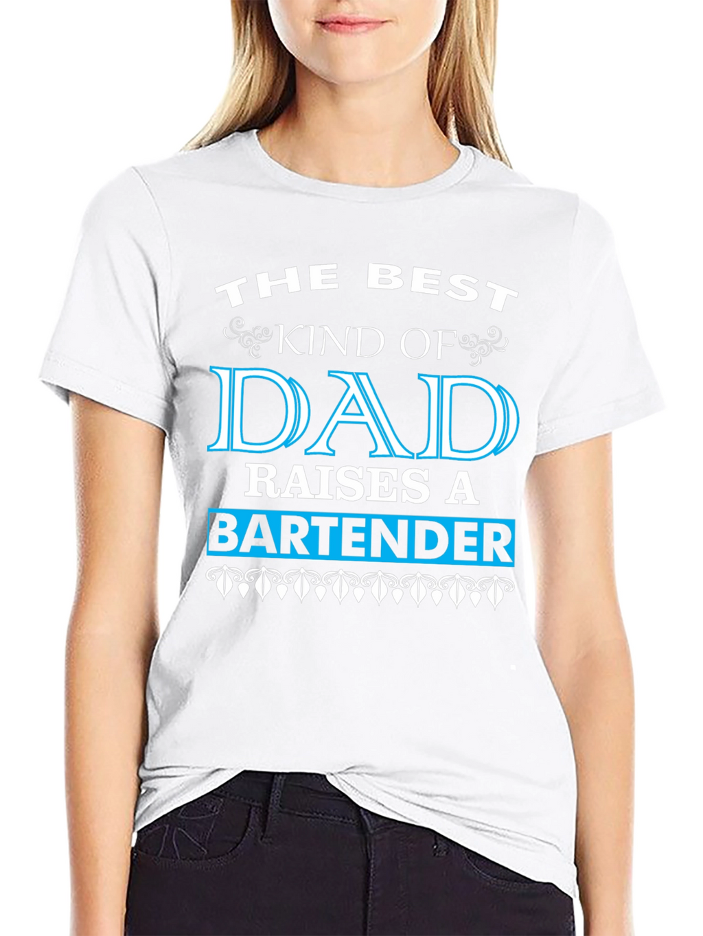 Best Kind of Dad Raises a Bartender Graphic T-Shirt
