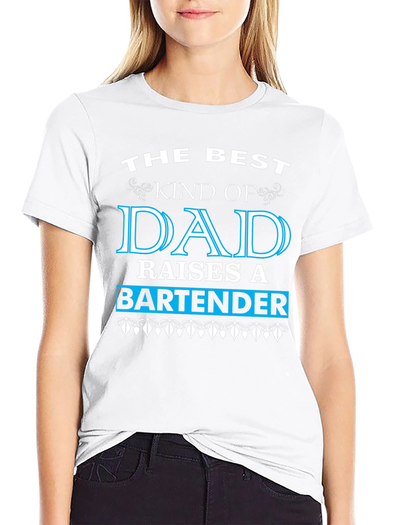 Best Kind of Dad Raises a Bartender Graphic T-Shirt