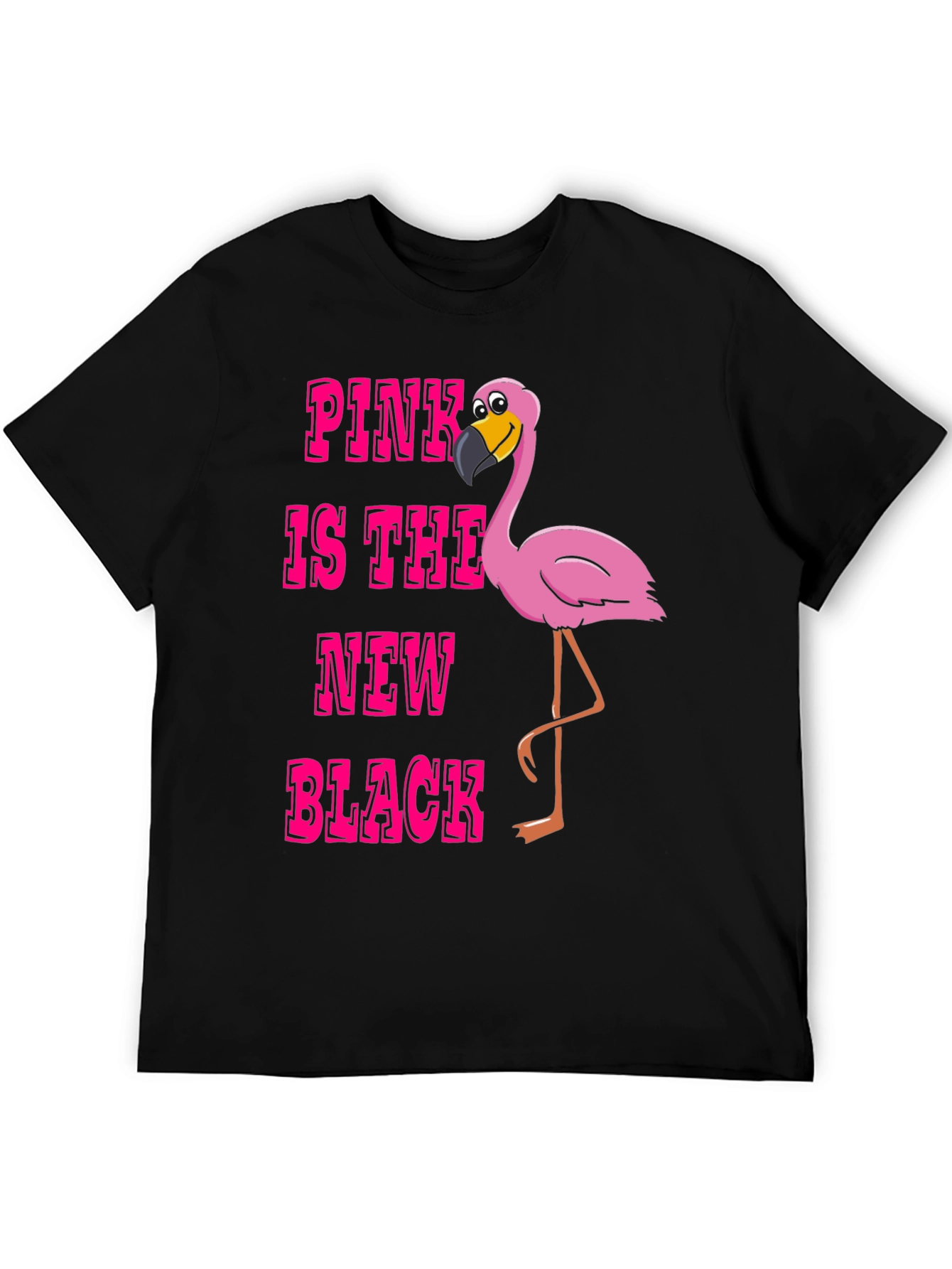Pink Flamingo T-Shirt - Pink is the New Black Graphic Tee