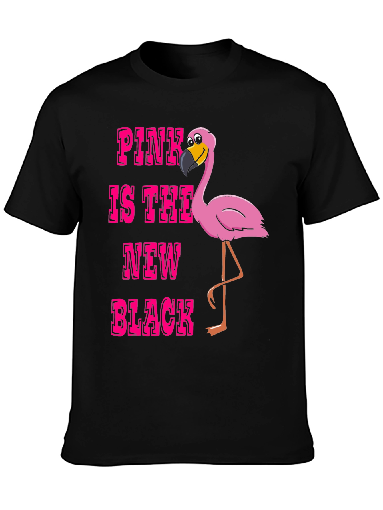Pink Flamingo T-Shirt - Pink is the New Black Graphic Tee