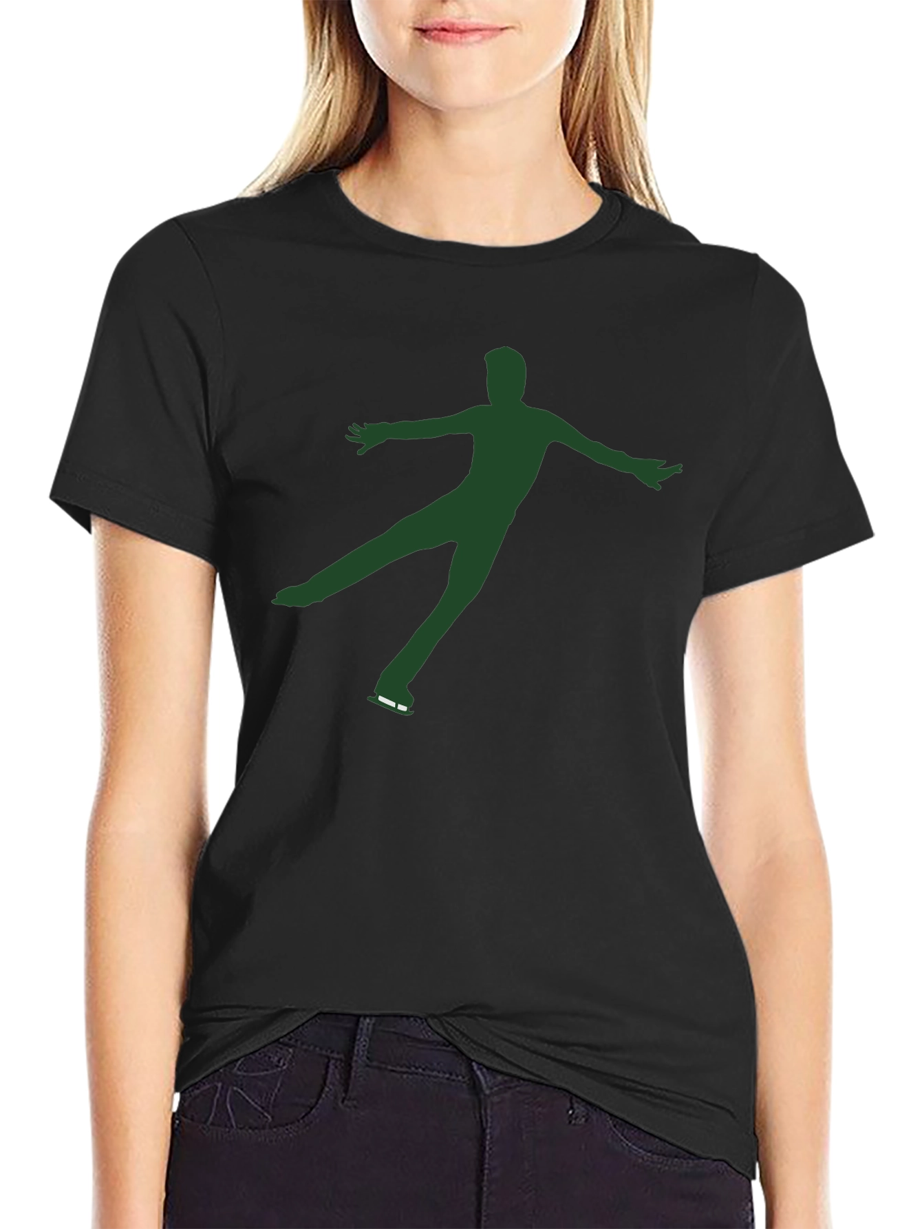 Figure Skater Graphic Tee - Black