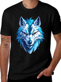 Cool Blue Wolf Graphic Tee - Fierce Style