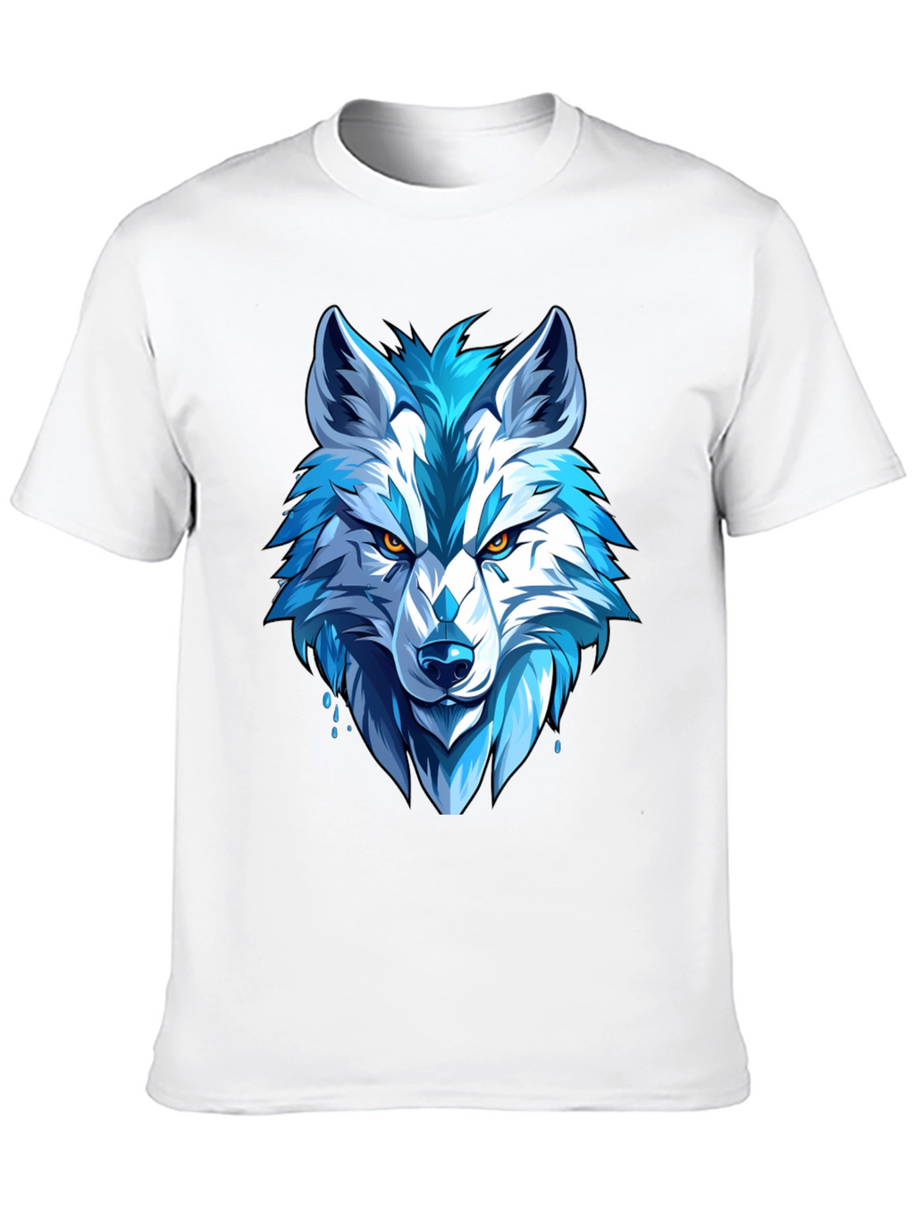 Cool Blue Wolf Graphic Tee - Fierce Style
